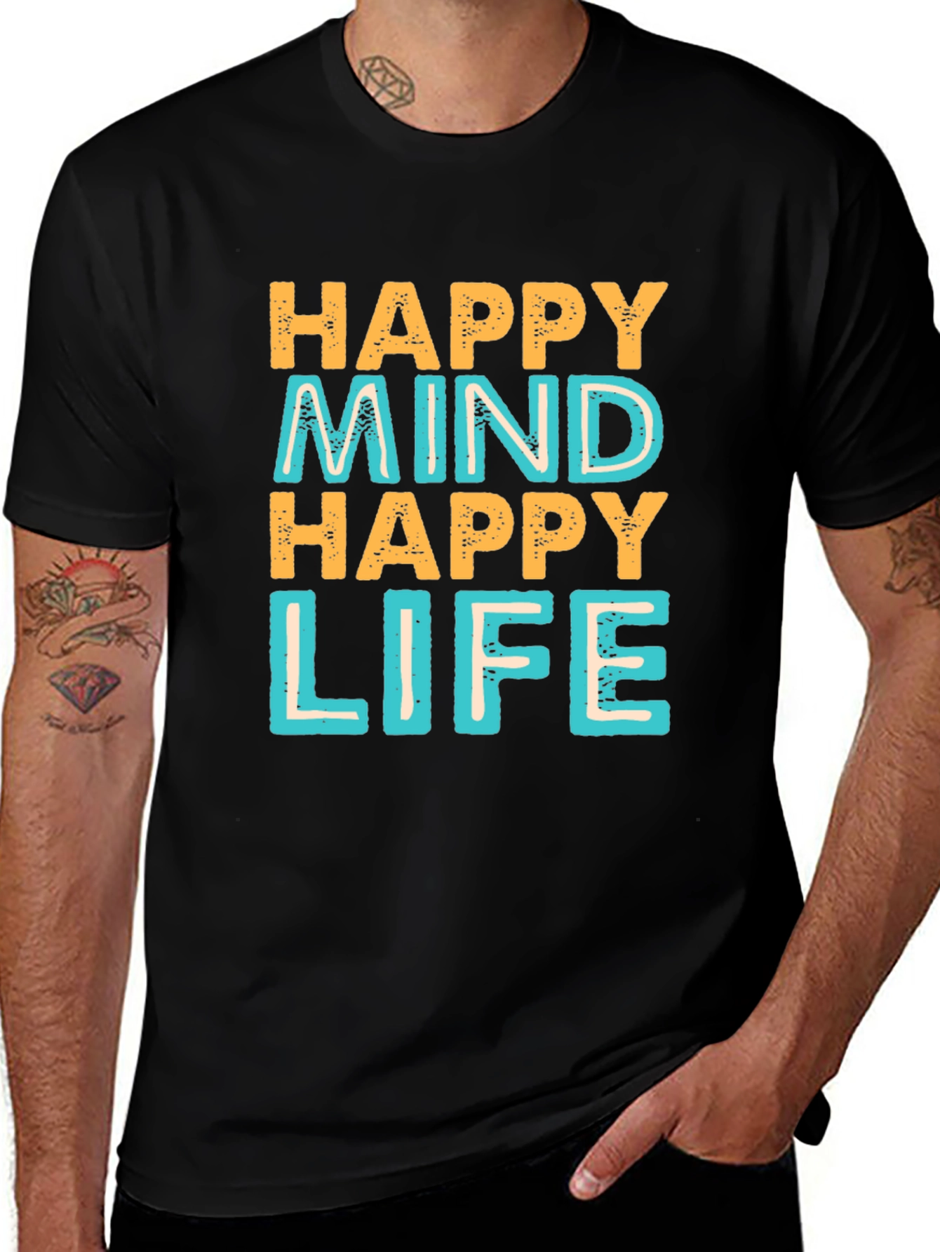 Happy Mind Happy Life Graphic Tee