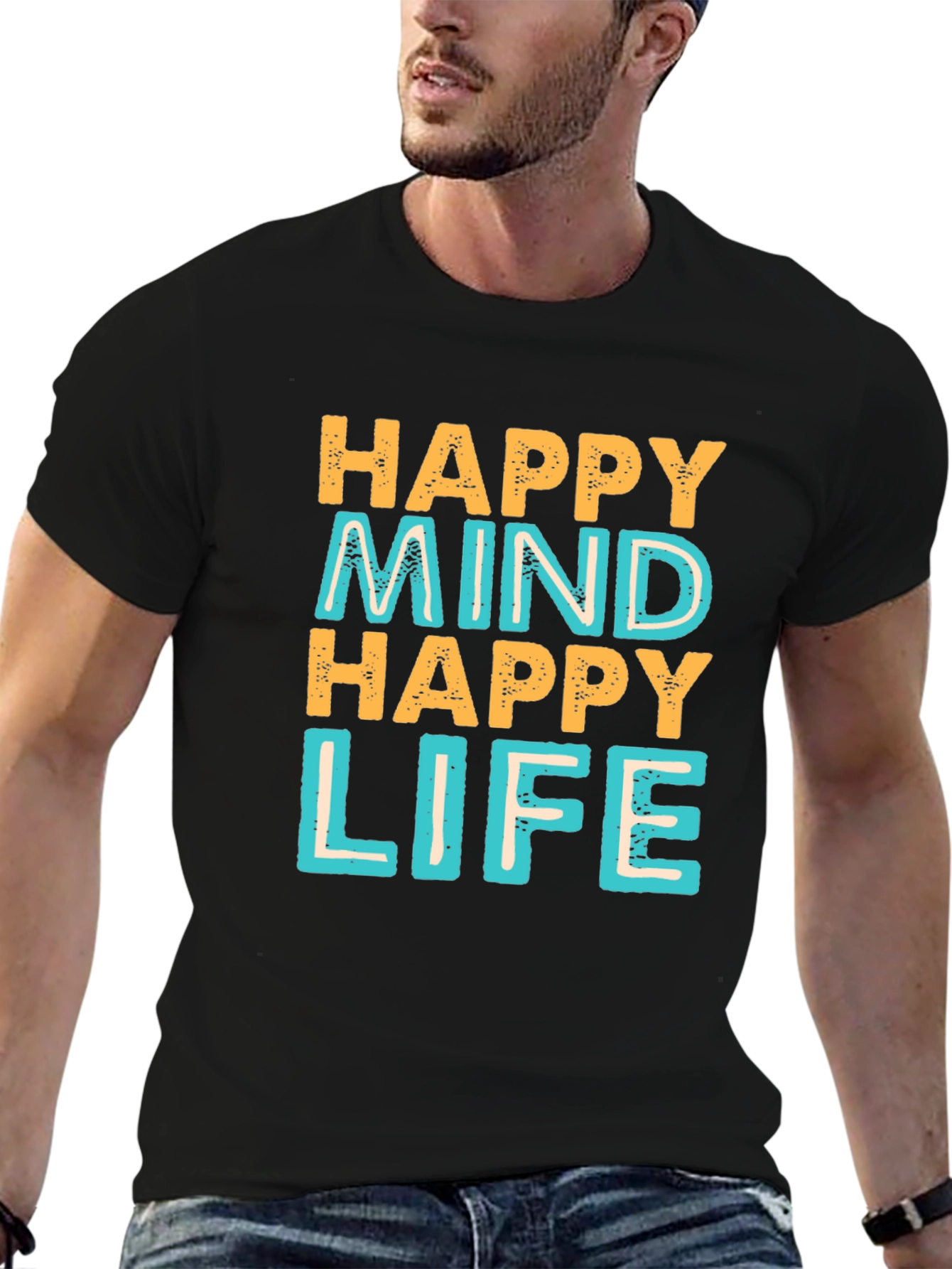 Happy Mind Happy Life Graphic Tee