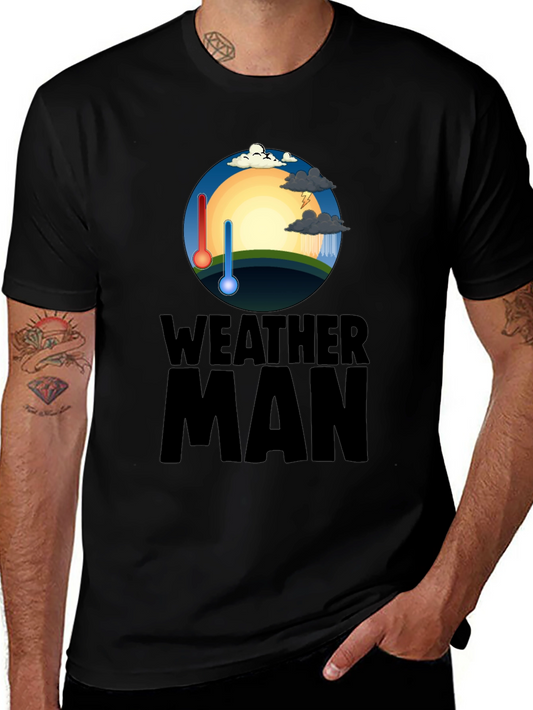 Weather Man Graphic T-Shirt - Trendy Weather Enthusiast Tee