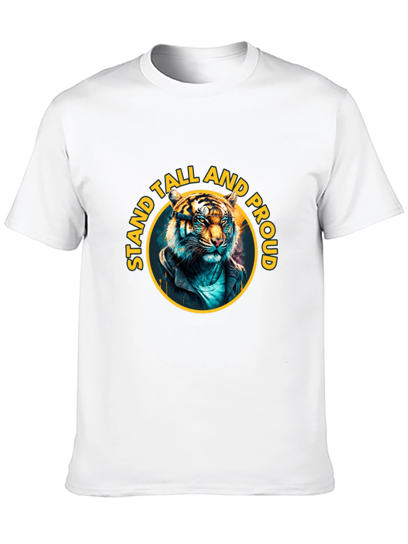 Stand Tall Proud Tiger Graphic Tee - Black