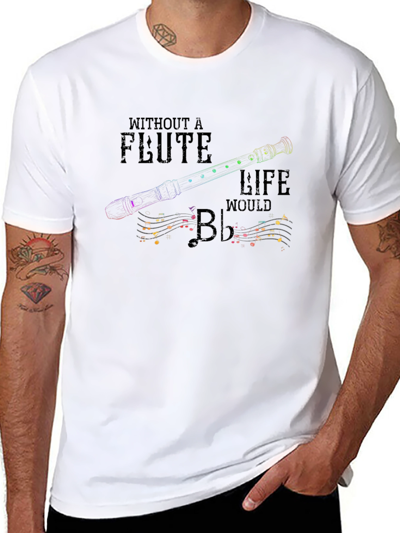 Flute Life Graphic T-Shirt - Music Lover Tee