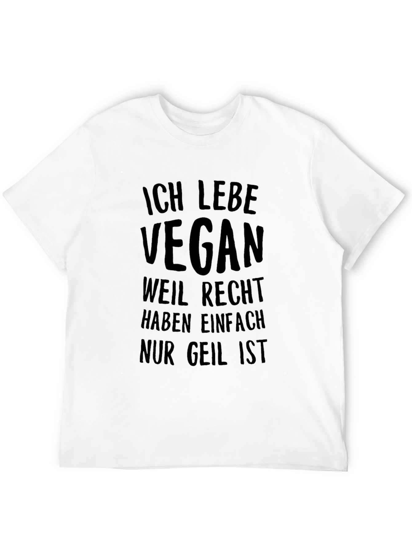 Ich Lebe Vegan Graphic Tee - Unisex Black T-Shirt