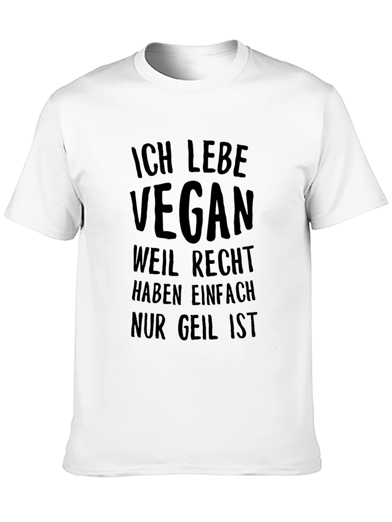 Ich Lebe Vegan Graphic Tee - Unisex Black T-Shirt