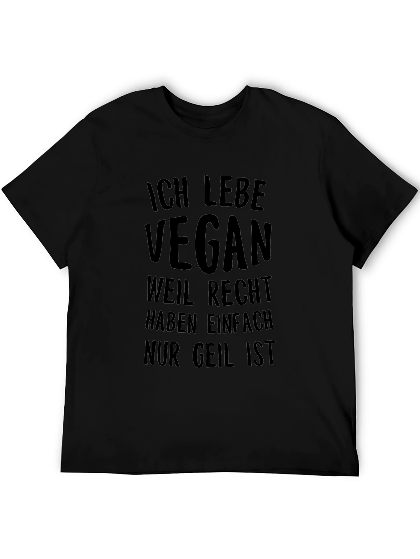 Ich Lebe Vegan Graphic Tee - Unisex Black T-Shirt