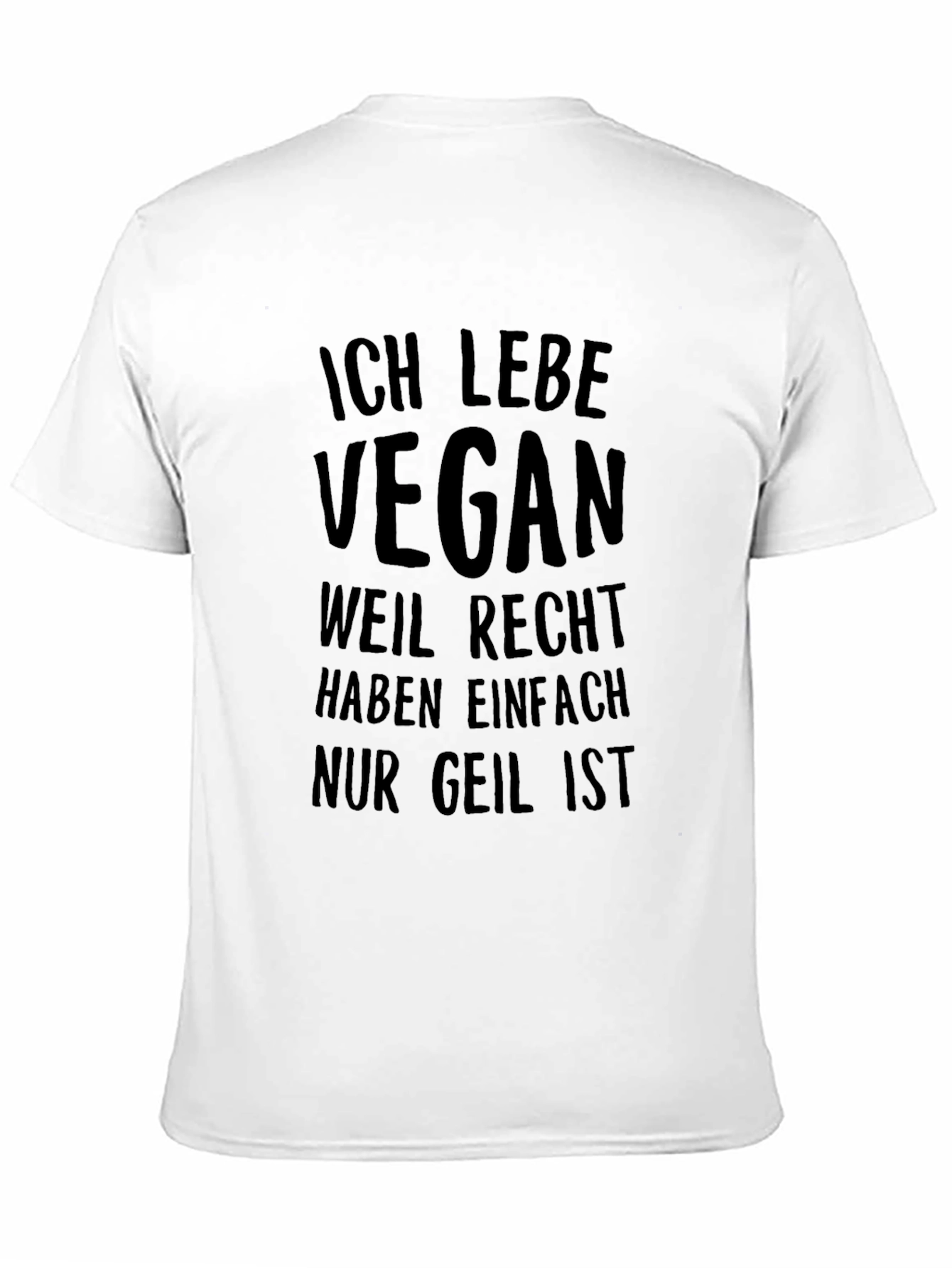 Ich Lebe Vegan Graphic Tee - Unisex Black T-Shirt