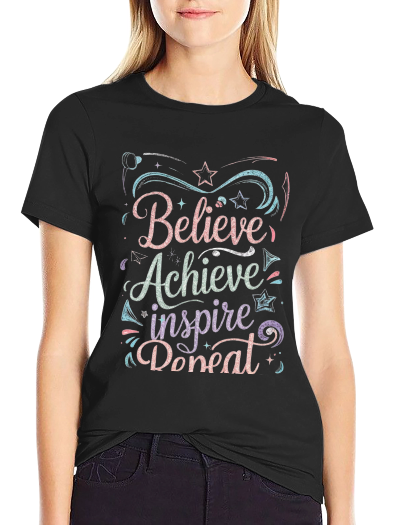 Believe Achieve Inspire Donate Graphic Tee
