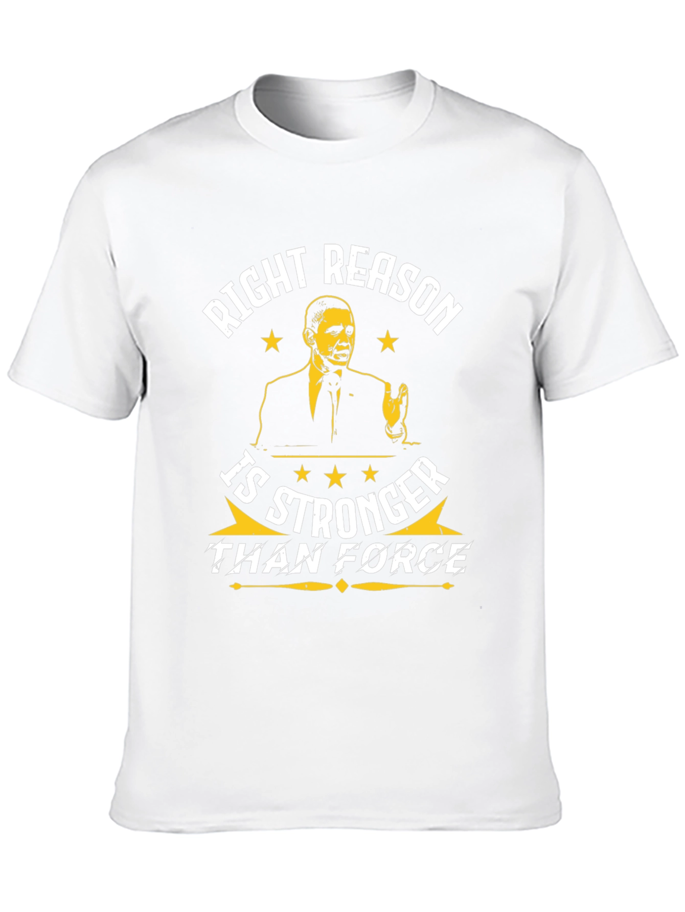 Obama Right Reason Graphic Print Black T-Shirt