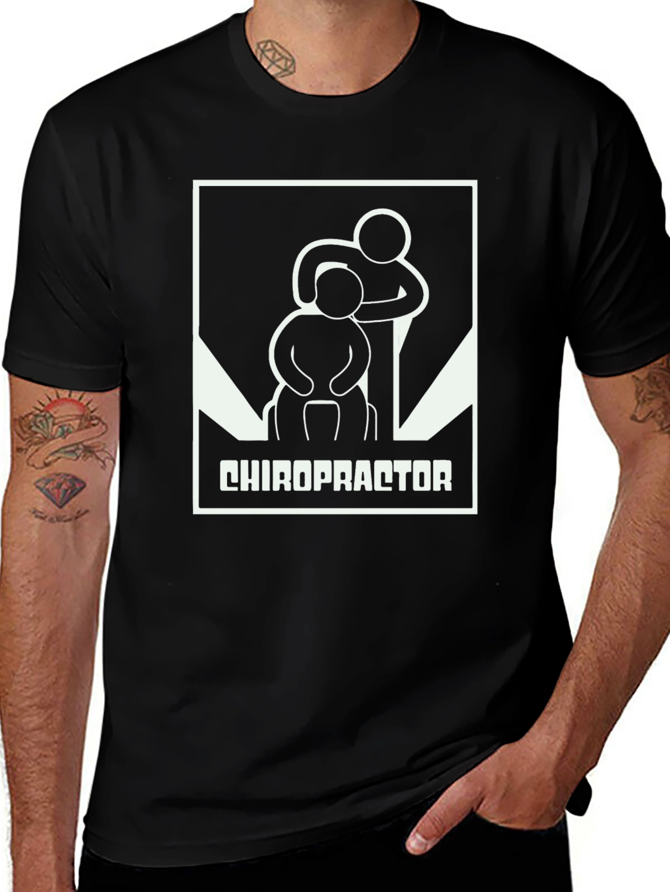 Chiropractor Graphic T-Shirt - Black