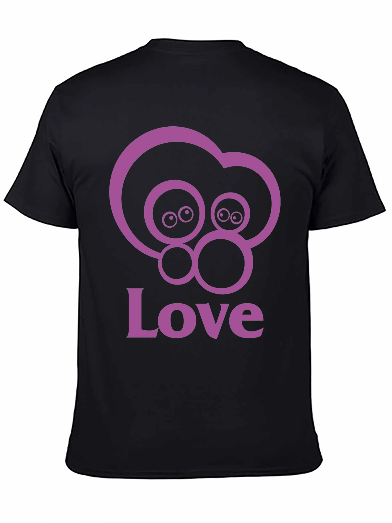 Love Eyes Graphic Black T-Shirt