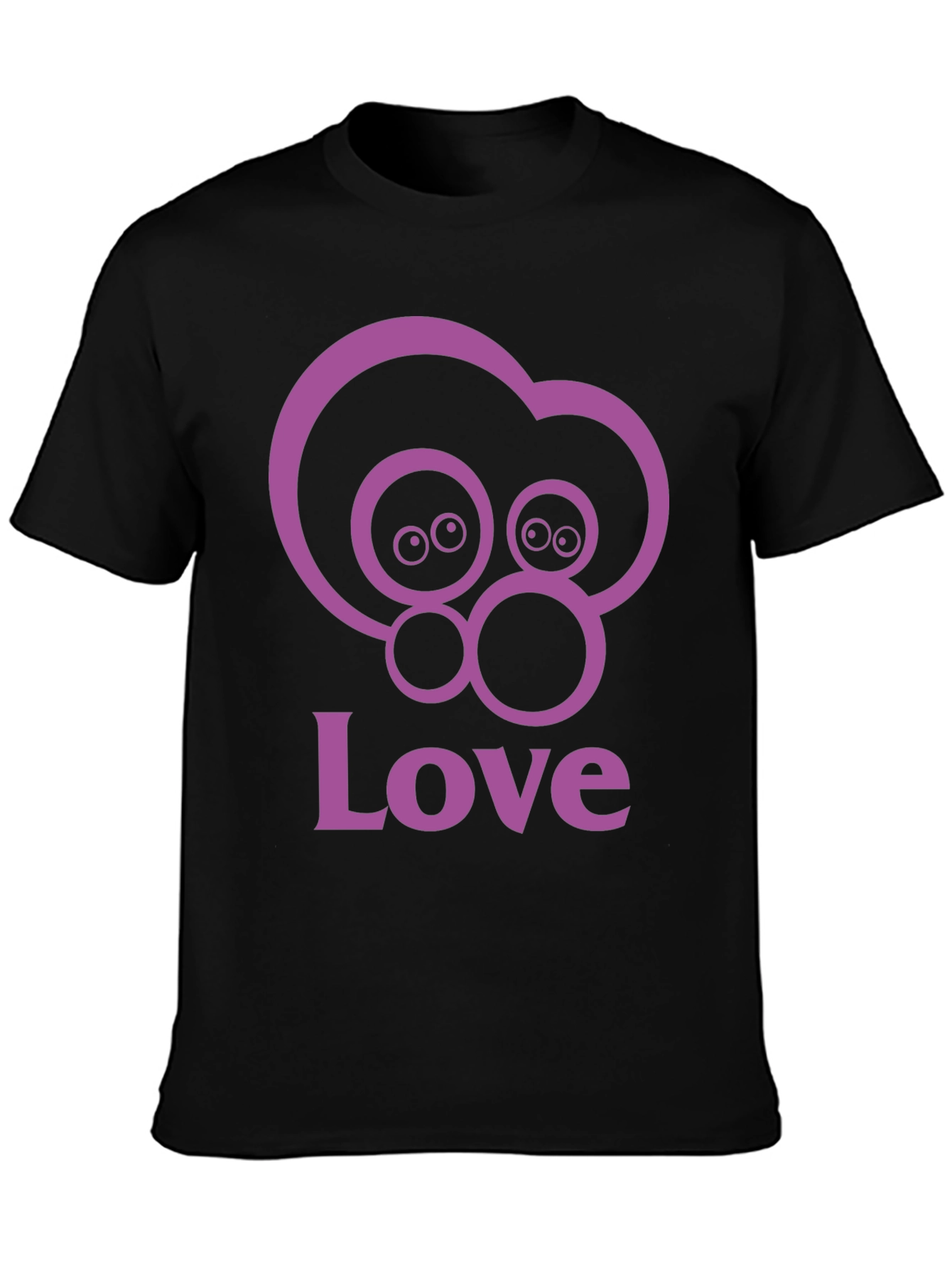 Love Eyes Graphic Black T-Shirt