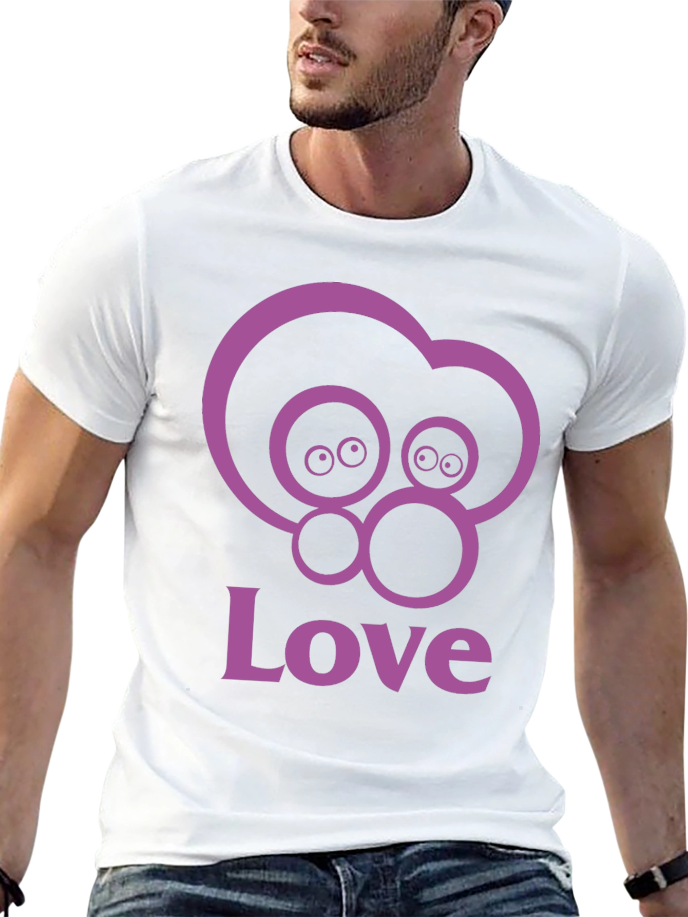 Love Eyes Graphic Black T-Shirt