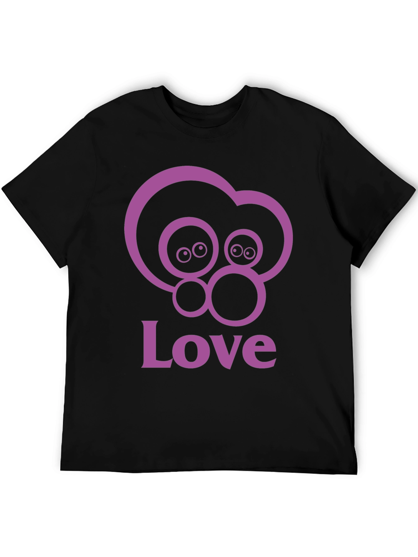 Love Eyes Graphic Black T-Shirt