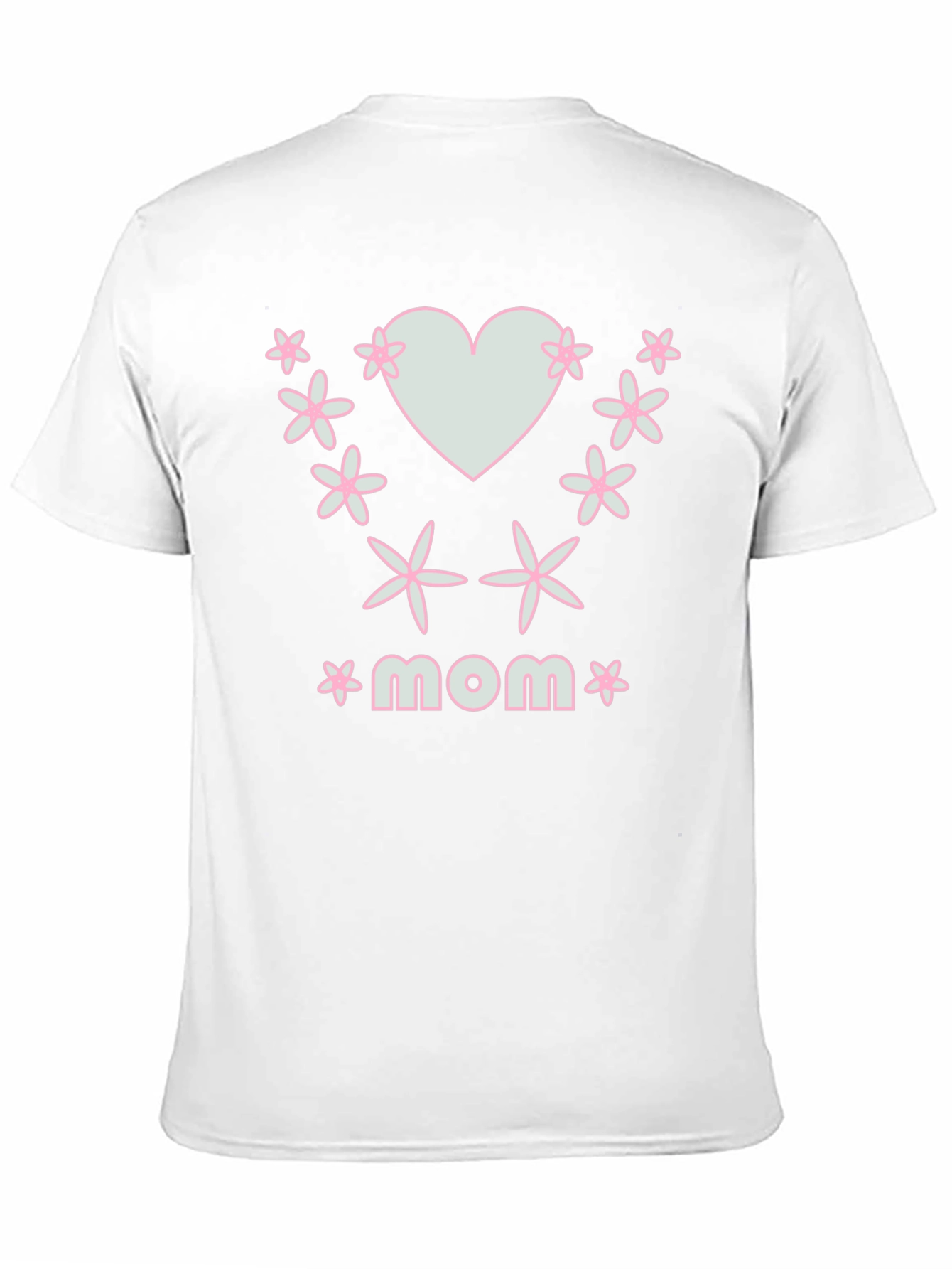 Mom Heart & Flower Graphic T-Shirt
