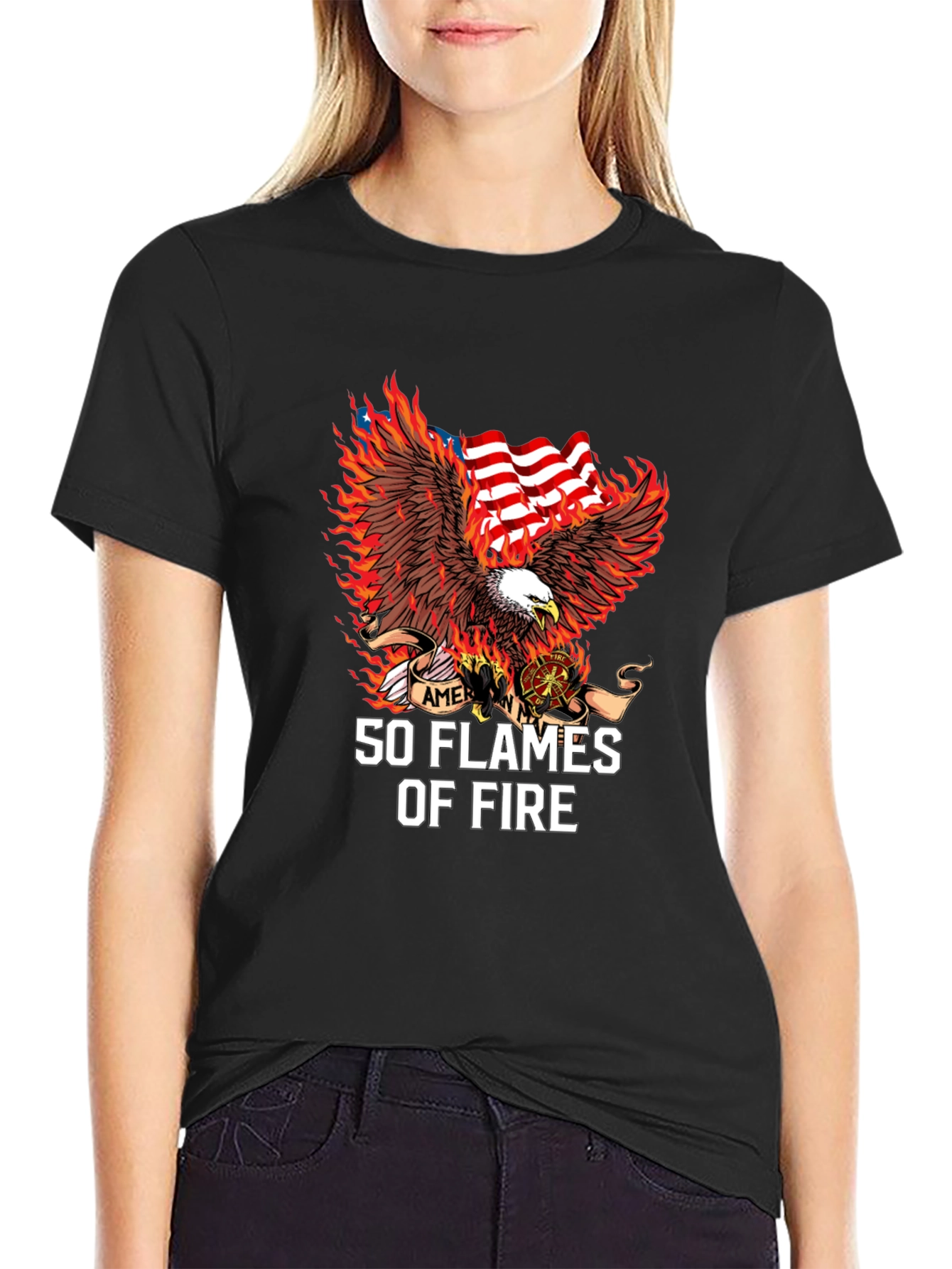 American Eagle 50 Flames Graphic Tee