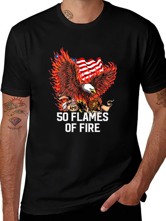 American Eagle 50 Flames Graphic Tee