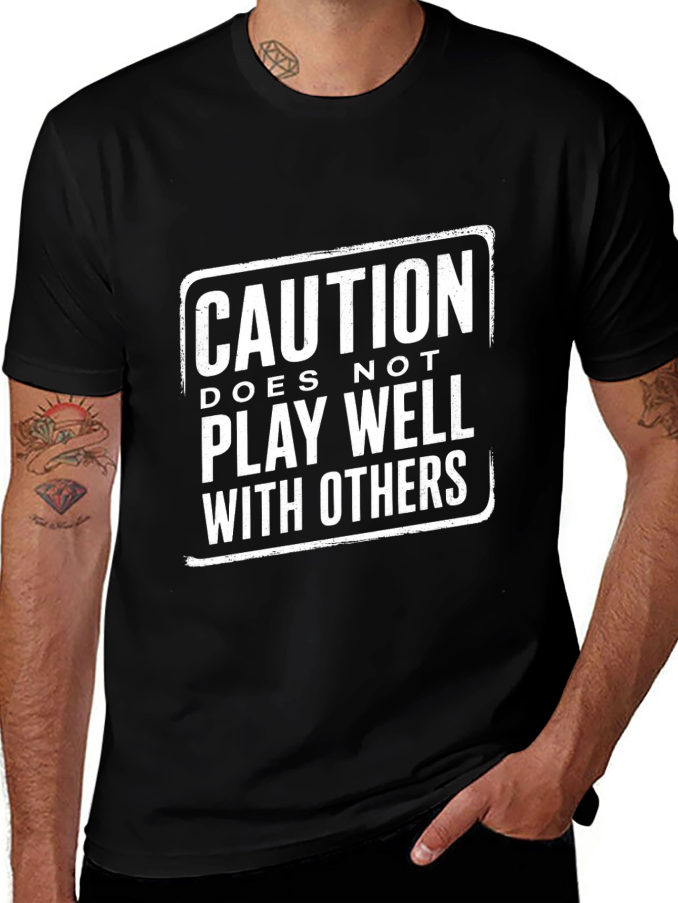 Caution: Doesnt Play Well With Others Graphic T-Shirt