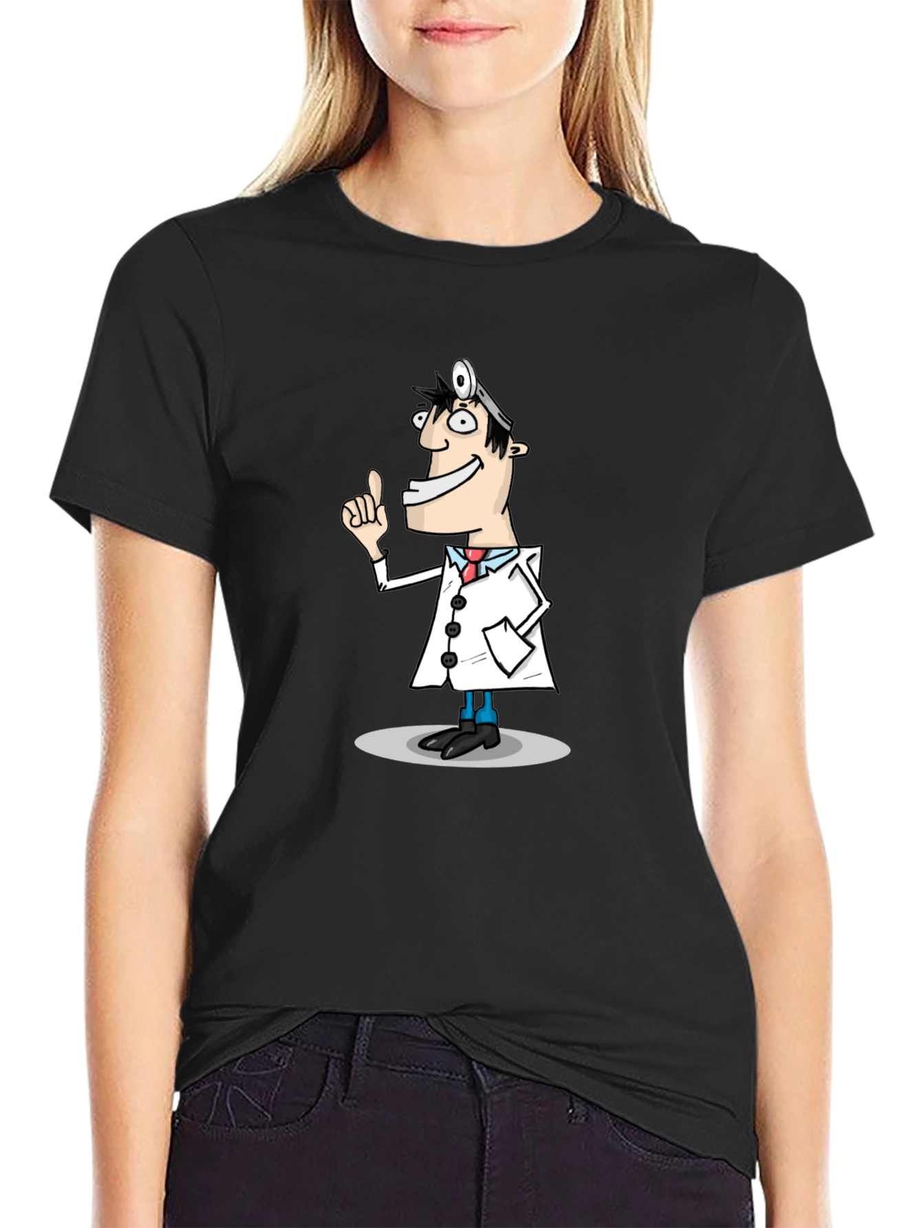 Cartoon Doctor Graphic T-Shirt