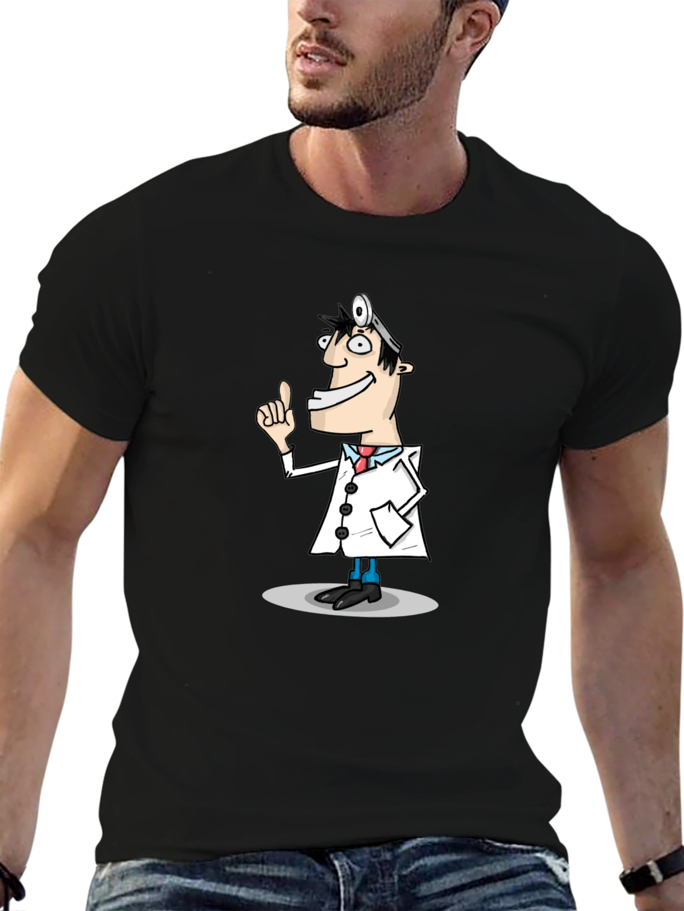 Cartoon Doctor Graphic T-Shirt