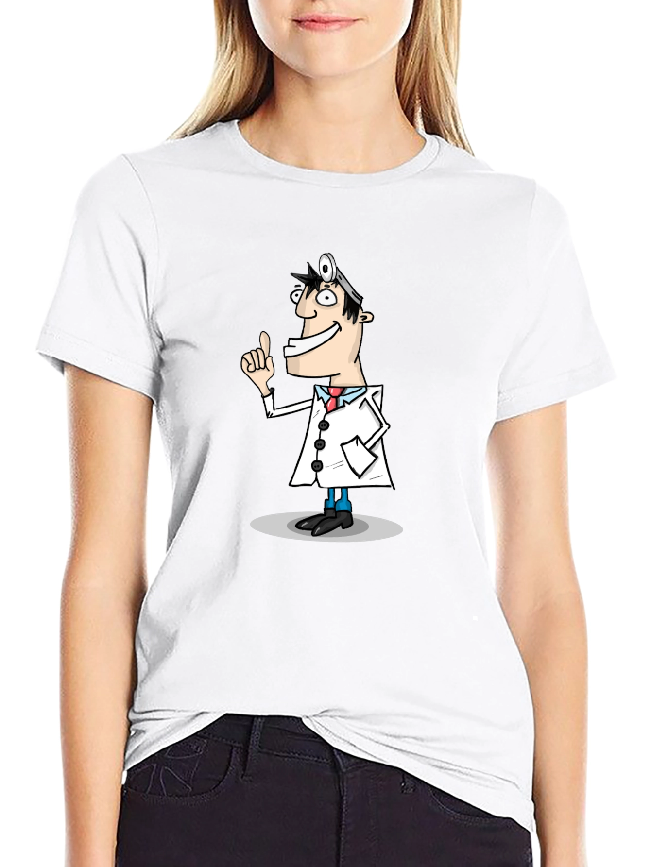 Cartoon Doctor Graphic T-Shirt