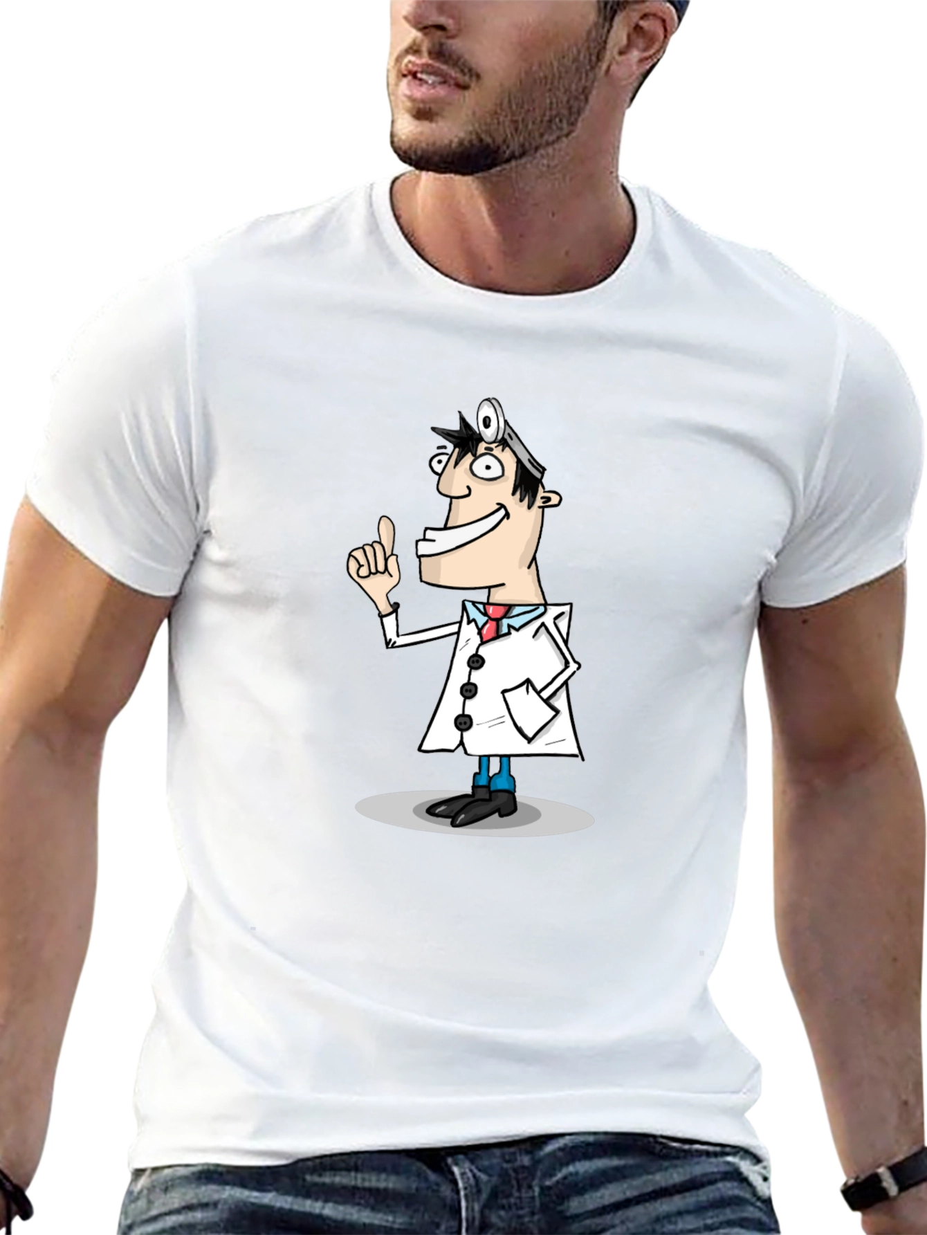 Cartoon Doctor Graphic T-Shirt