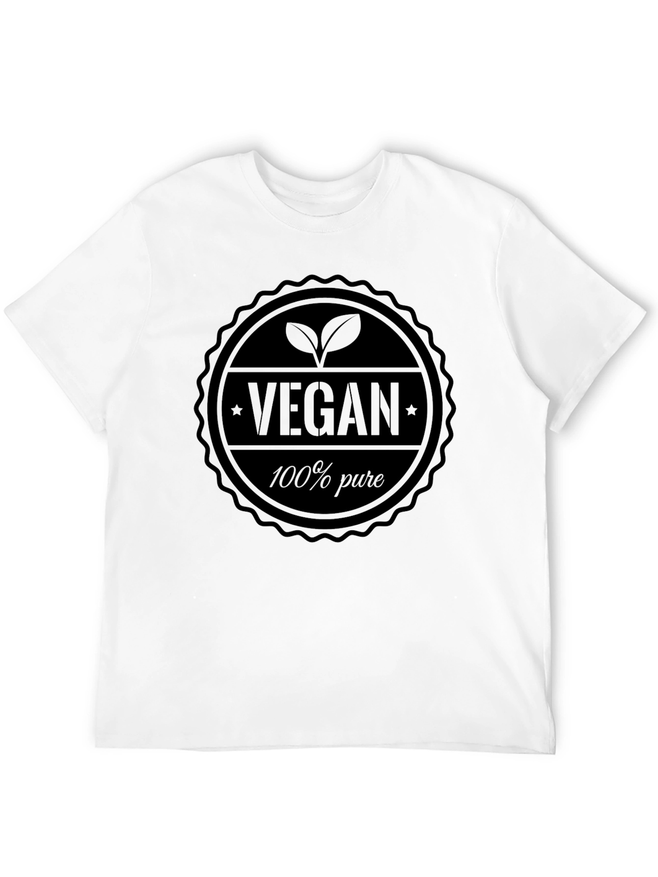 Vegan 100% Pure Black T-Shirt