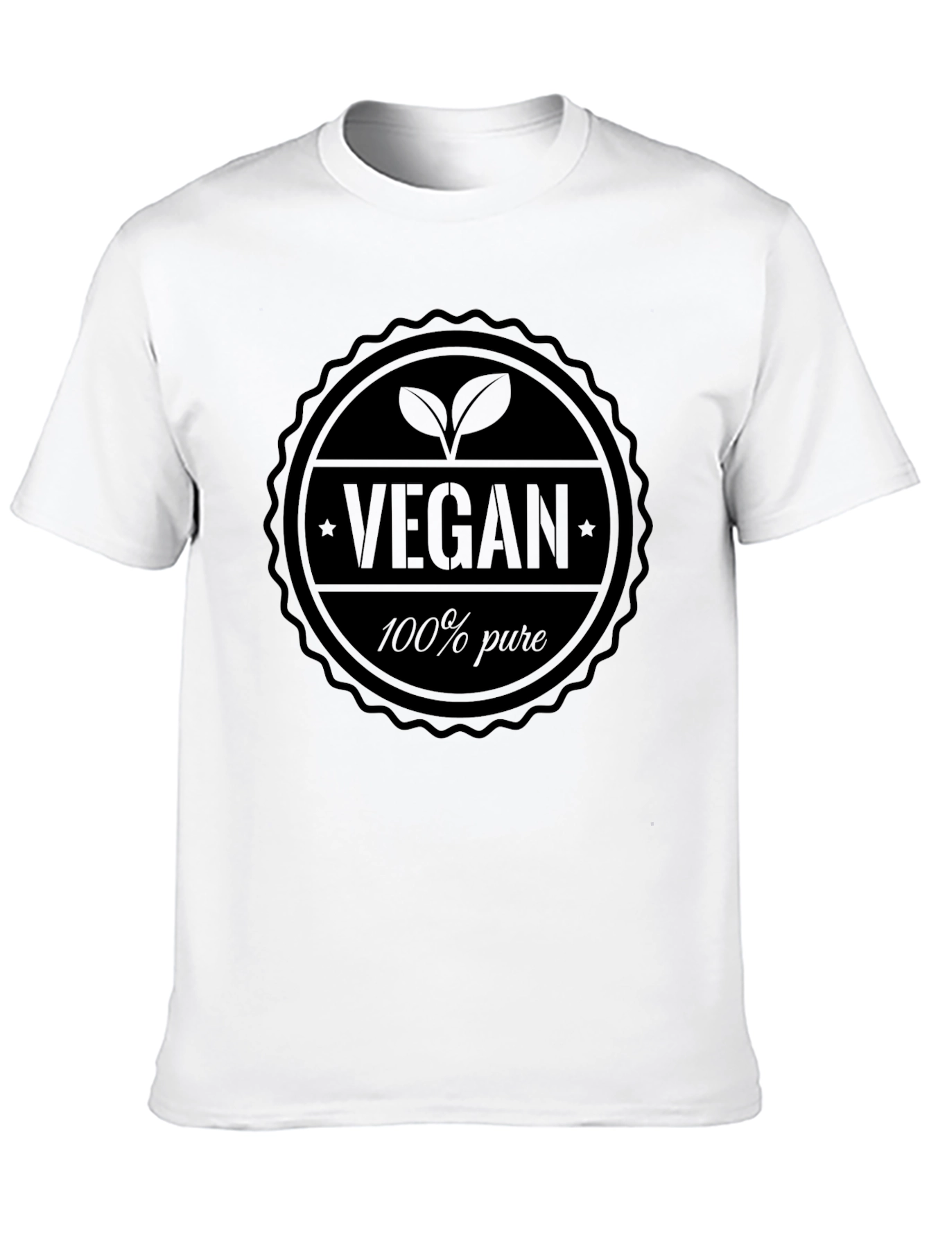 Vegan 100% Pure Black T-Shirt