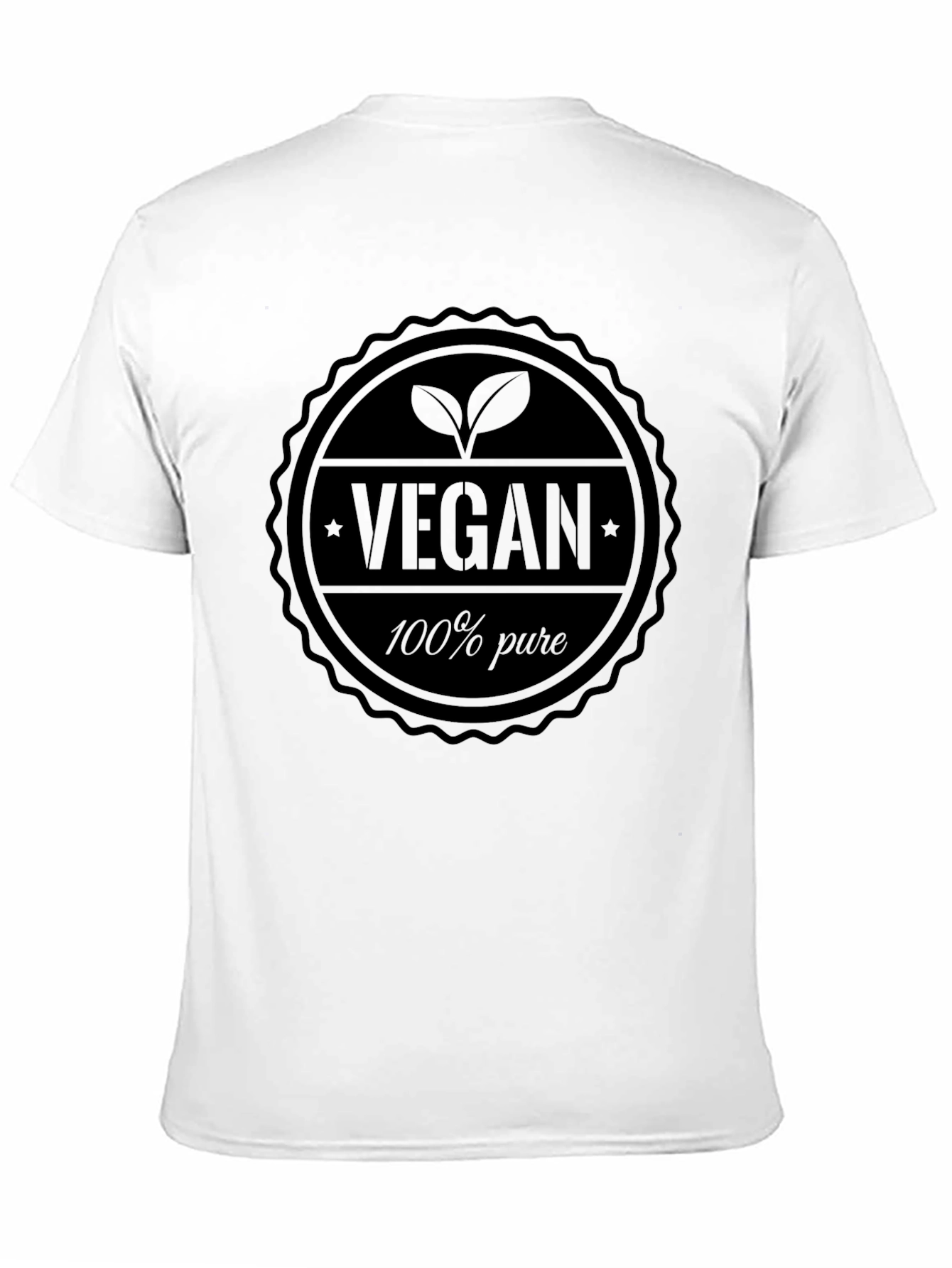 Vegan 100% Pure Black T-Shirt