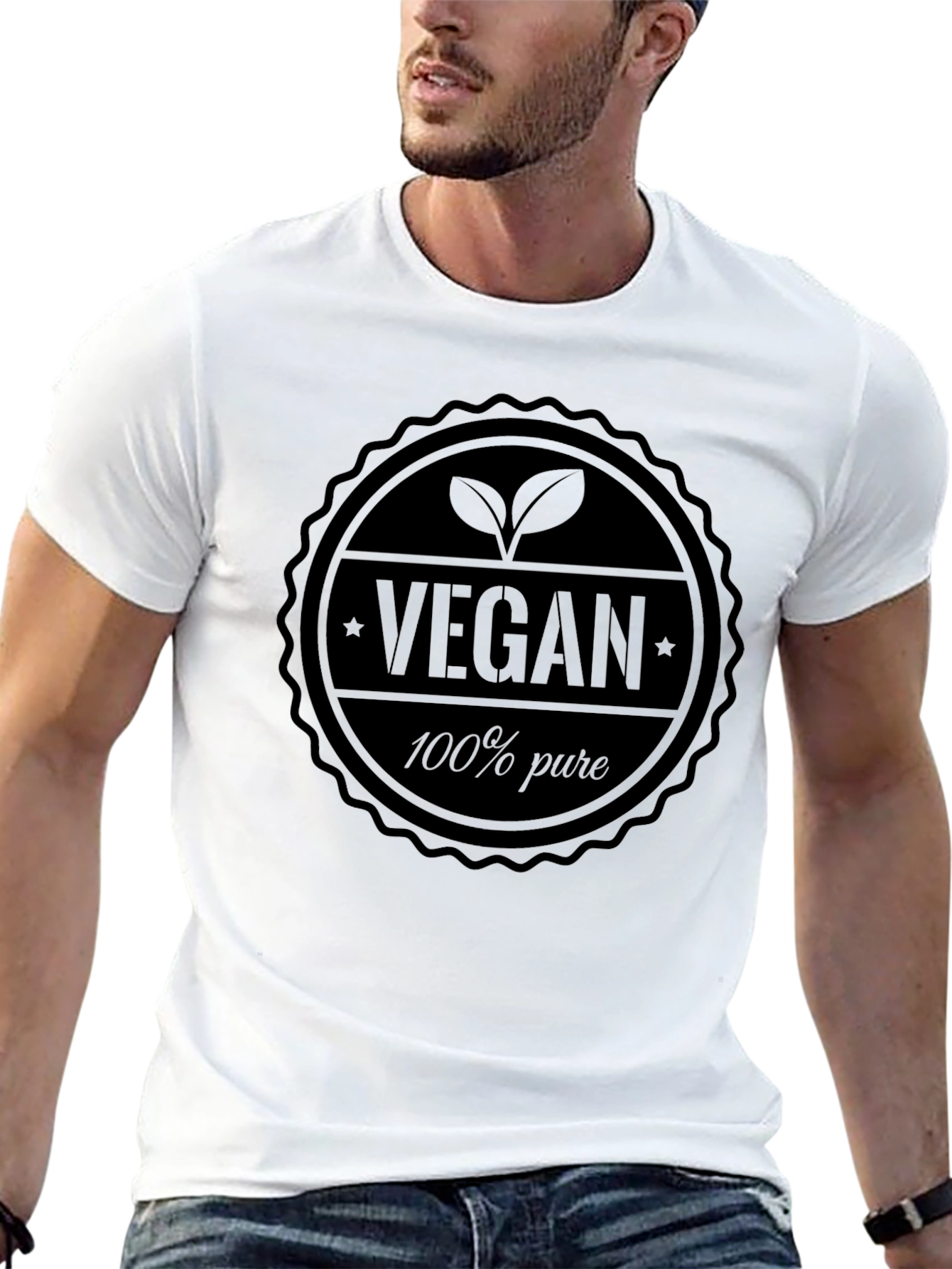 Vegan 100% Pure Black T-Shirt