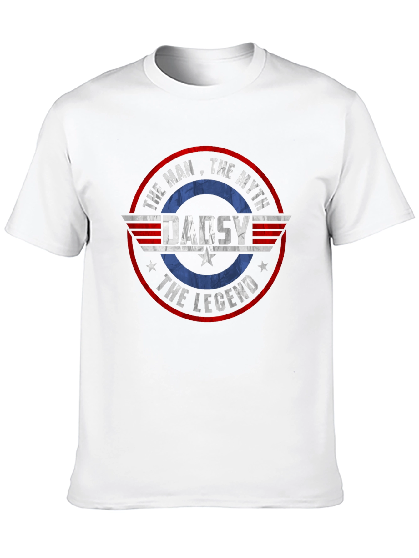Dad The Man Myth Legend Graphic Tee - Black