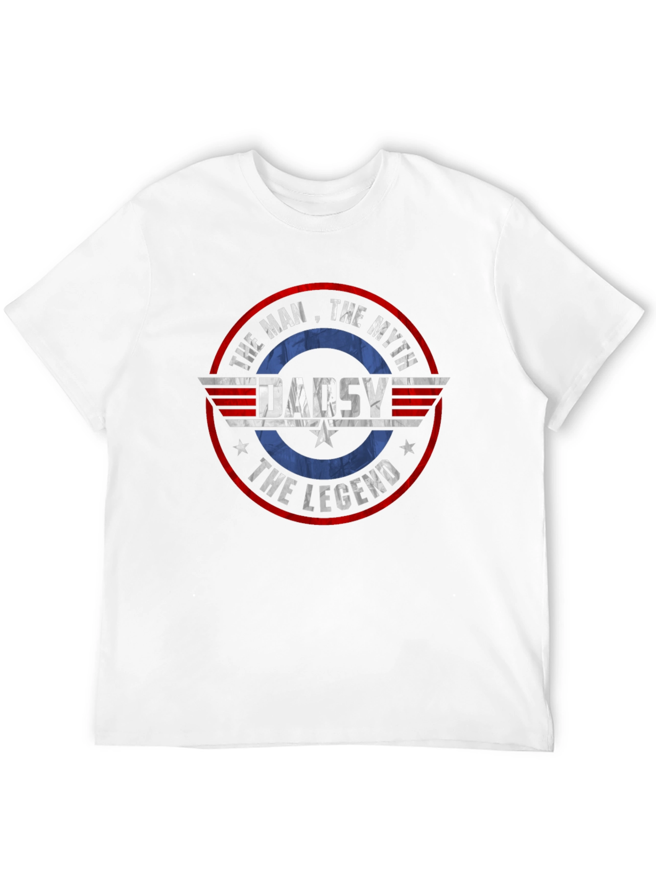 Dad The Man Myth Legend Graphic Tee - Black