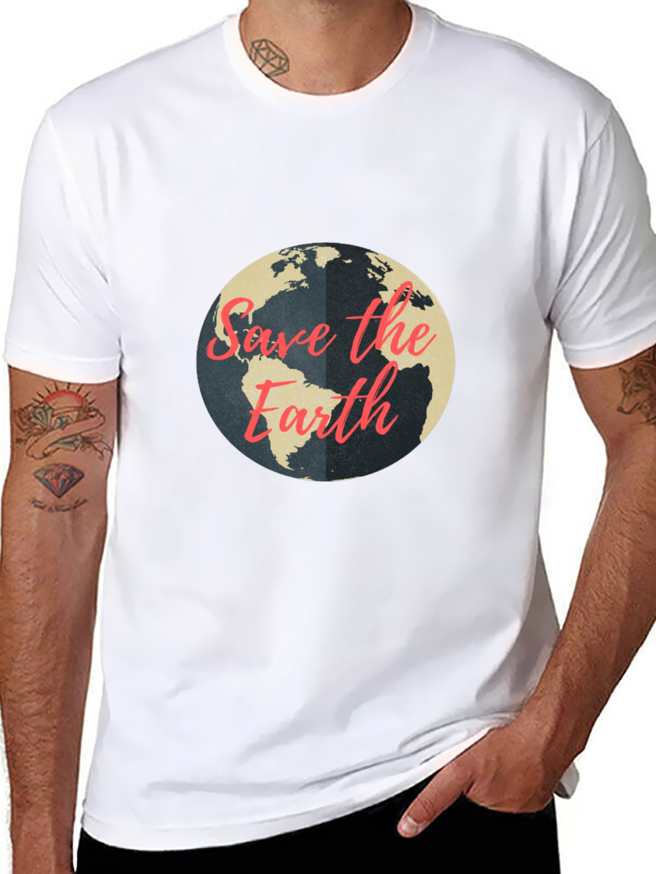Save the Earth Graphic T-Shirt - Black
