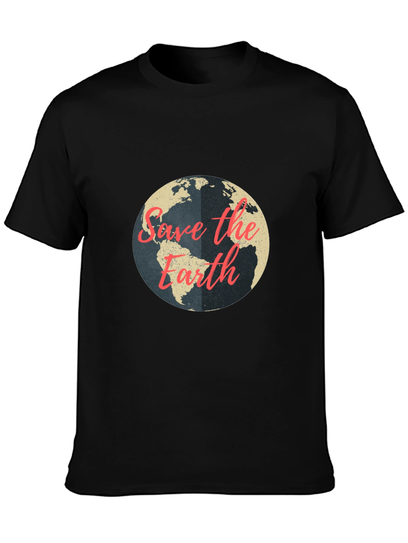 Save the Earth Graphic T-Shirt - Black