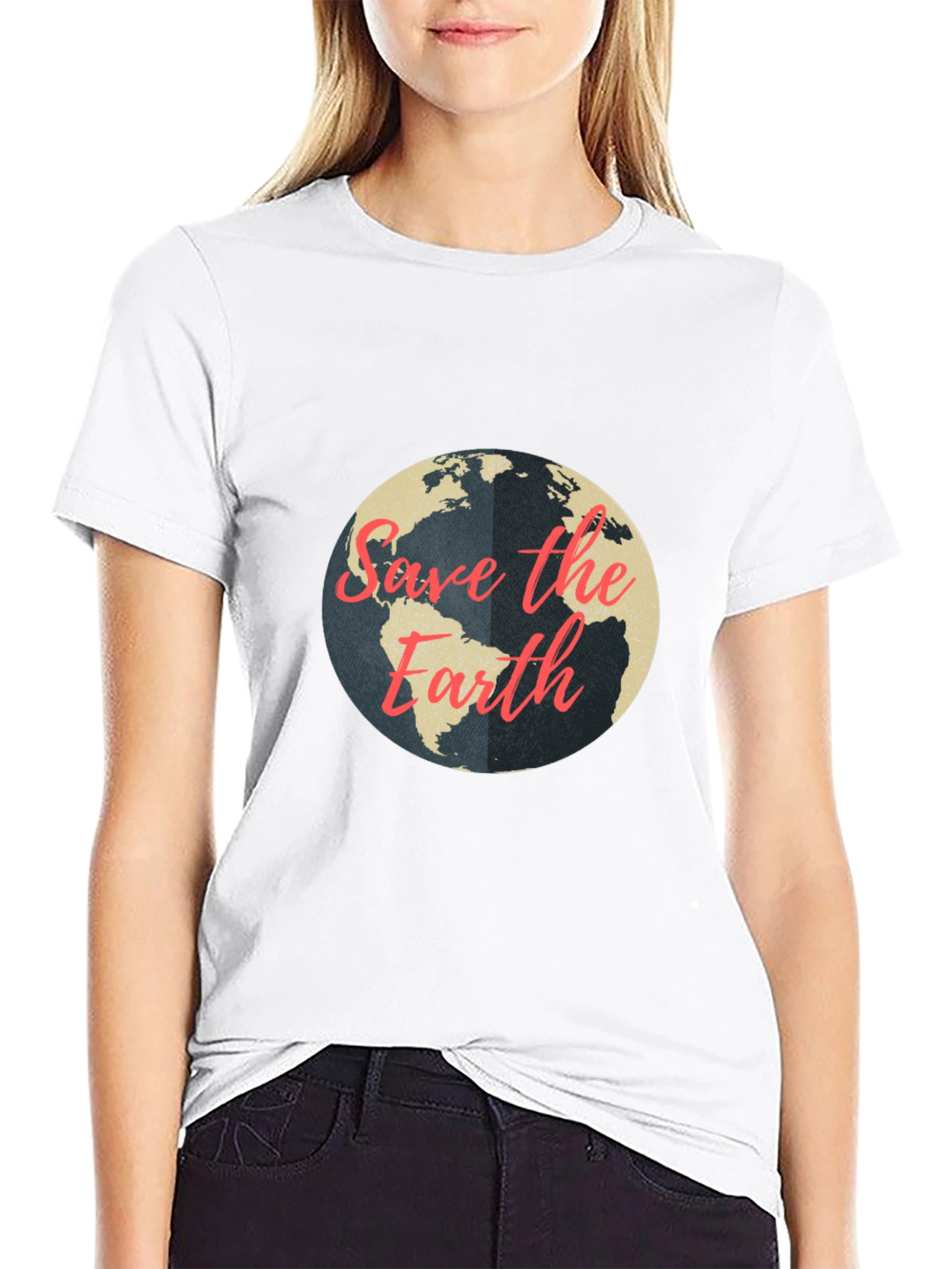 Save the Earth Graphic T-Shirt - Black