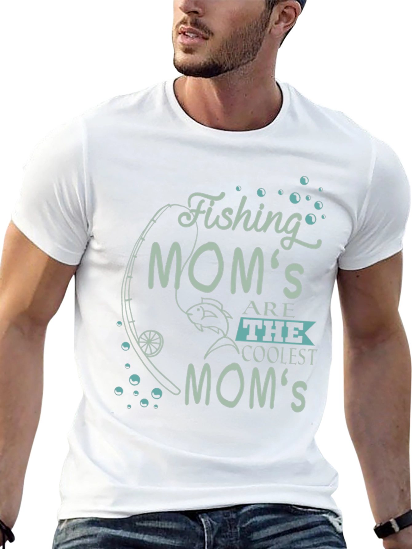 Fishing Moms Are The Coolest Moms Graphic Tee