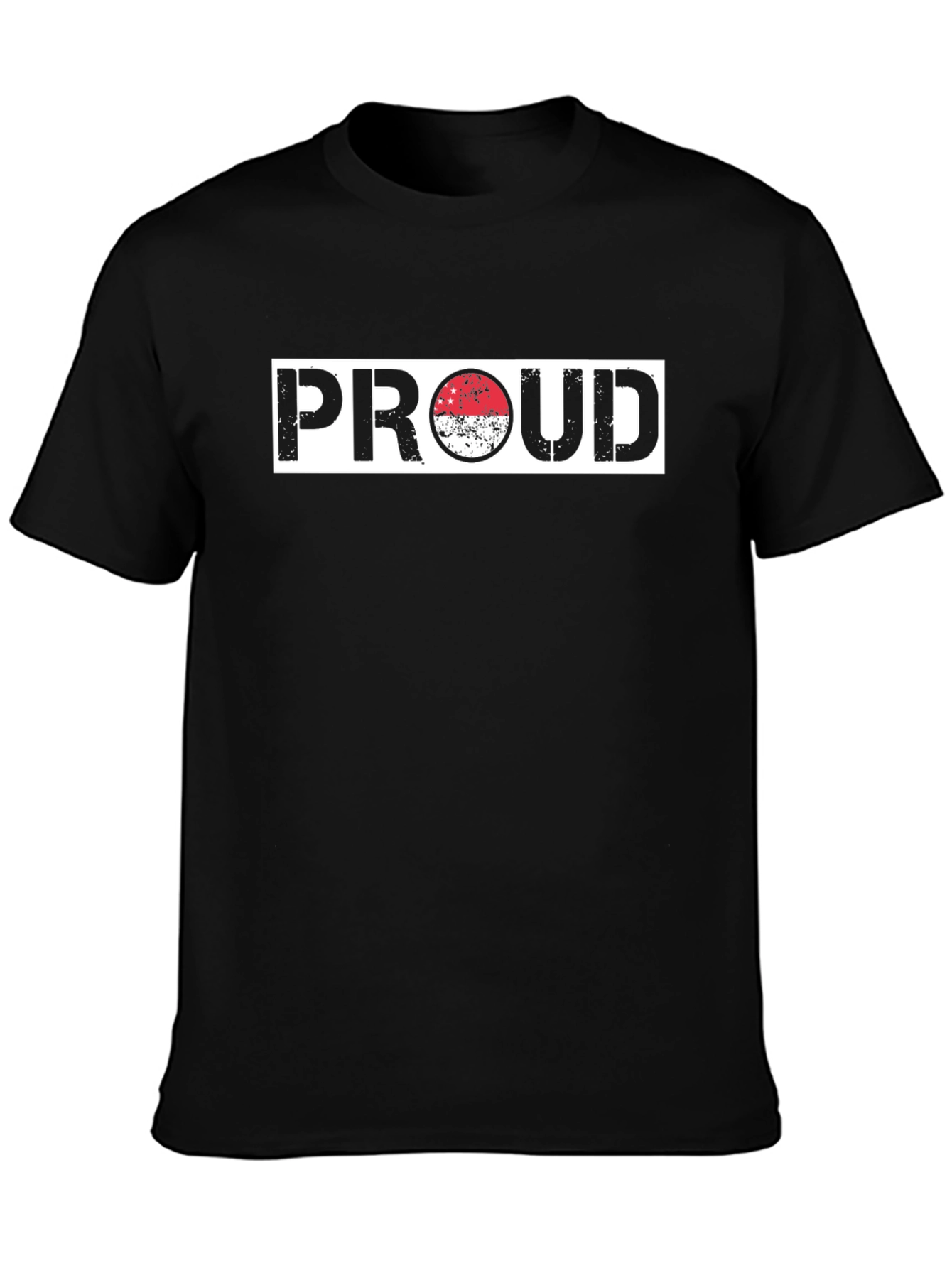 Proud Country Flag Graphic Tee - Black