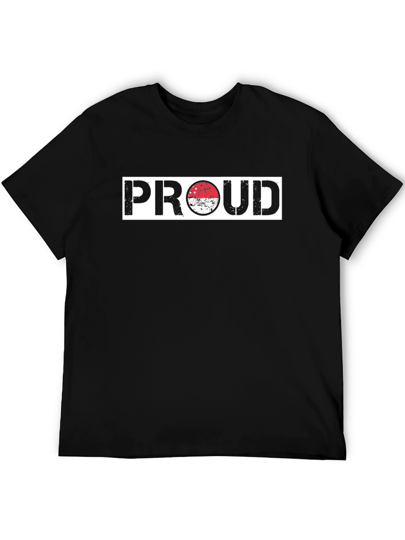 Proud Country Flag Graphic Tee - Black