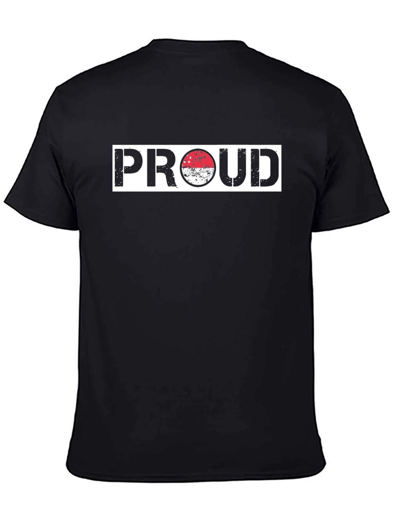 Proud Country Flag Graphic Tee - Black