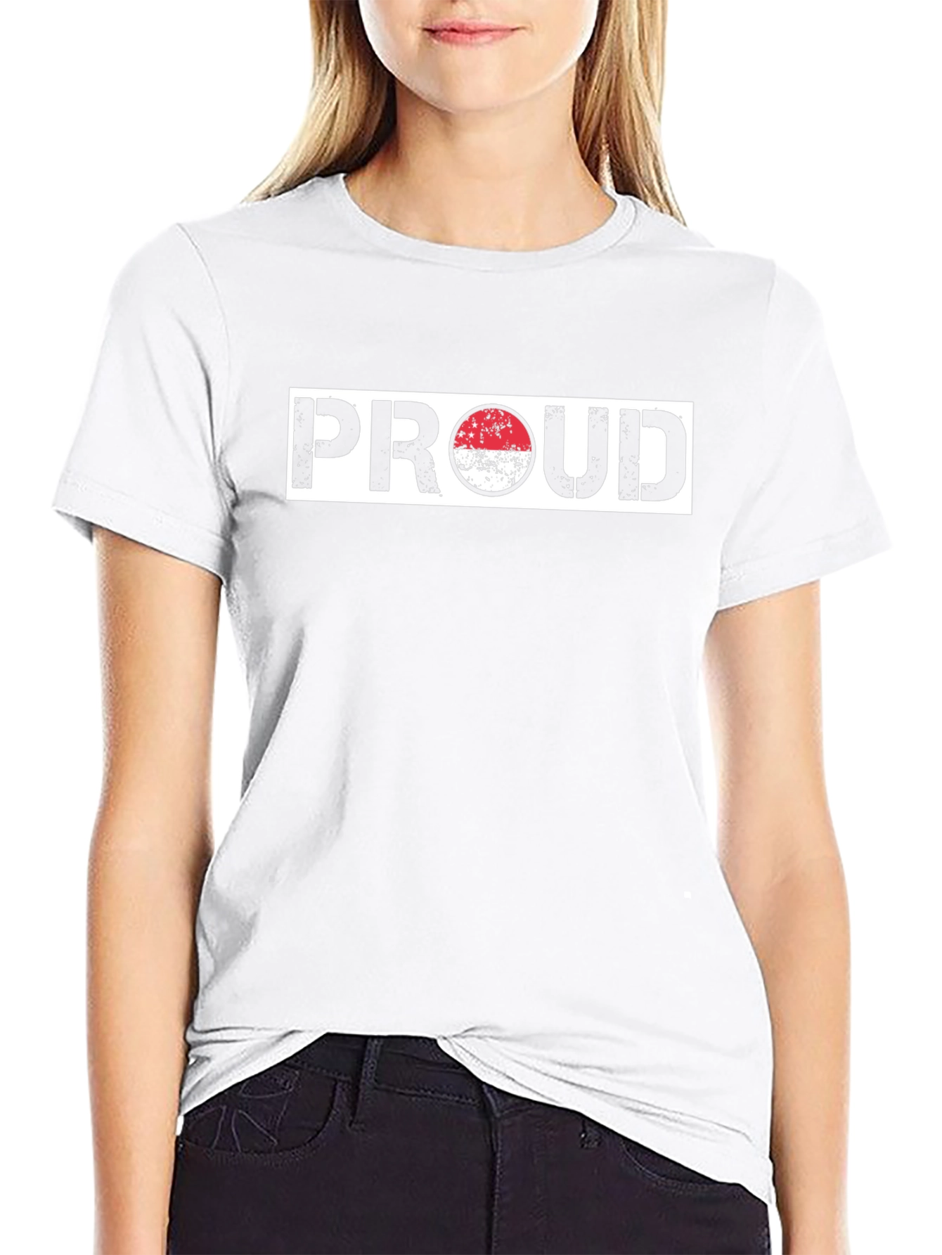 Proud Country Flag Graphic Tee - Black