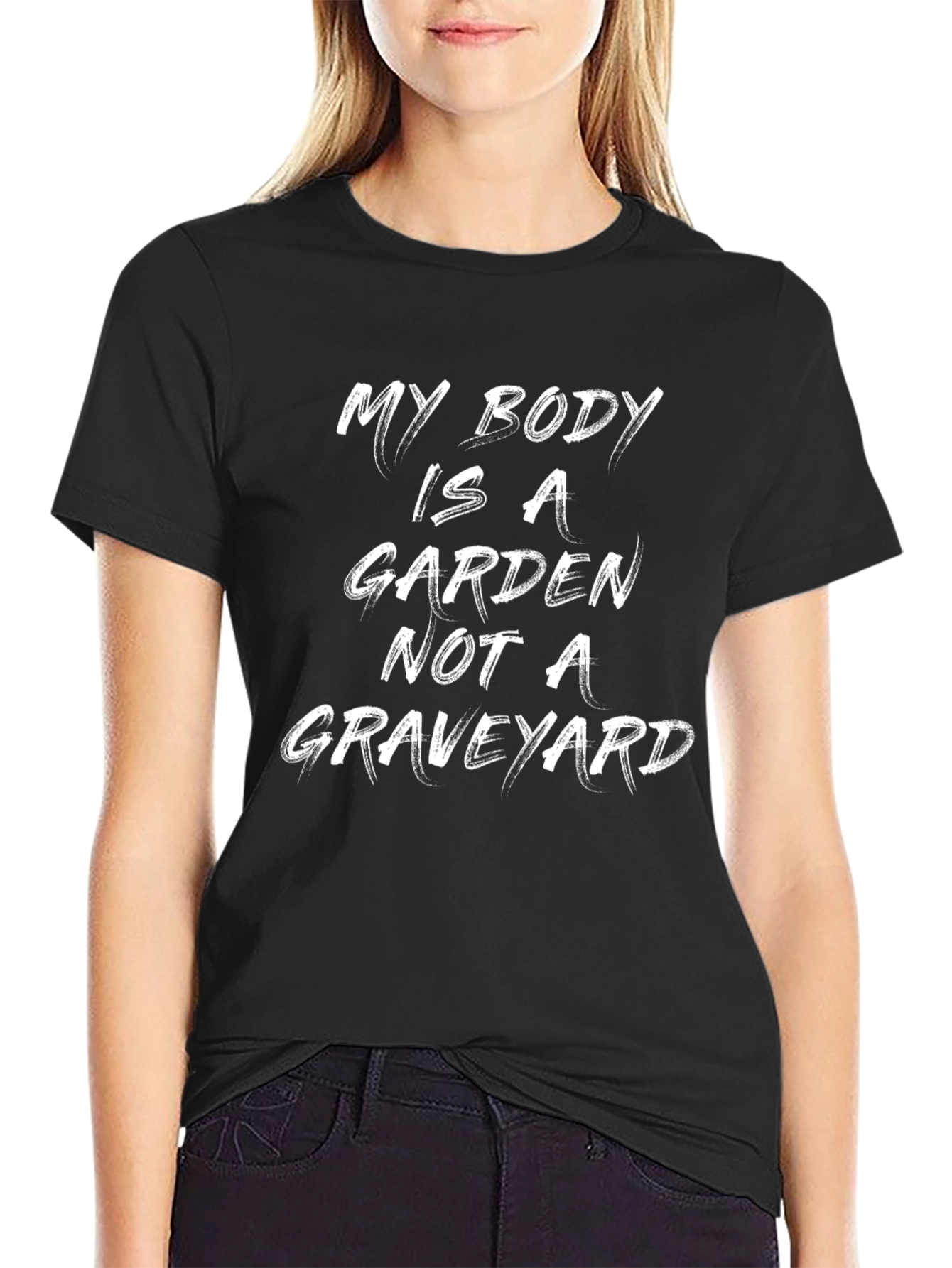 My Body is a Garden Graphic Tee - Black