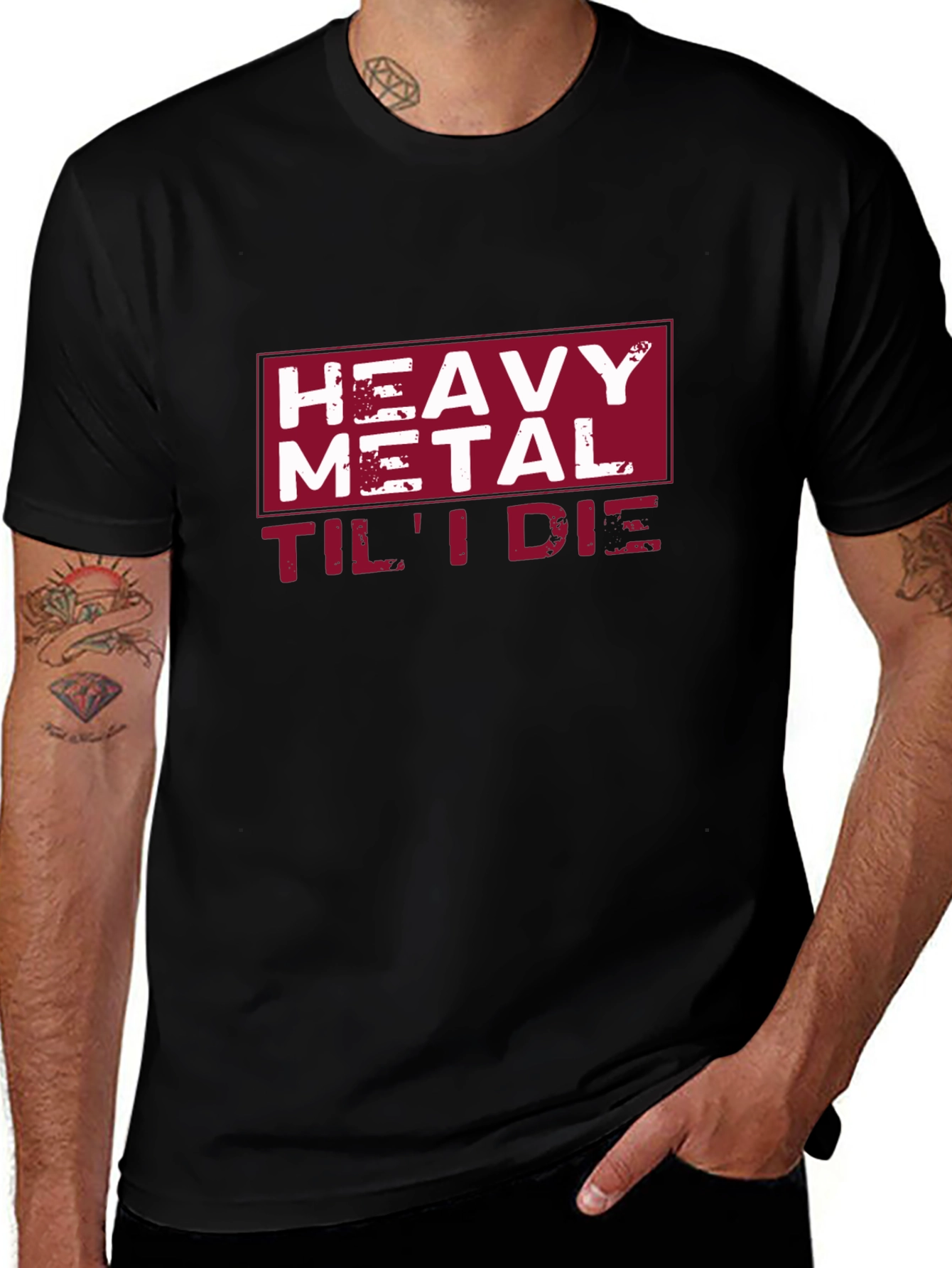 Heavy Metal Til I Die Black Graphic Tee