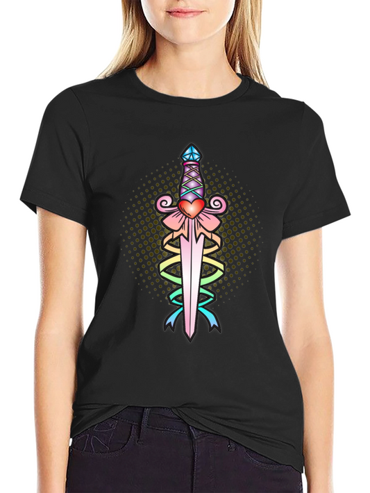 Heart Dagger Tee - Black Graphic T-Shirt
