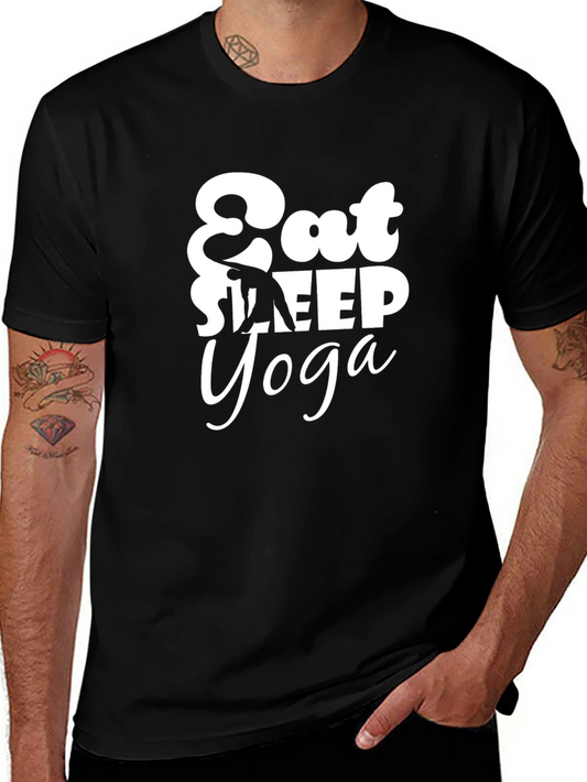 Eat Sleep Yoga Black Tee