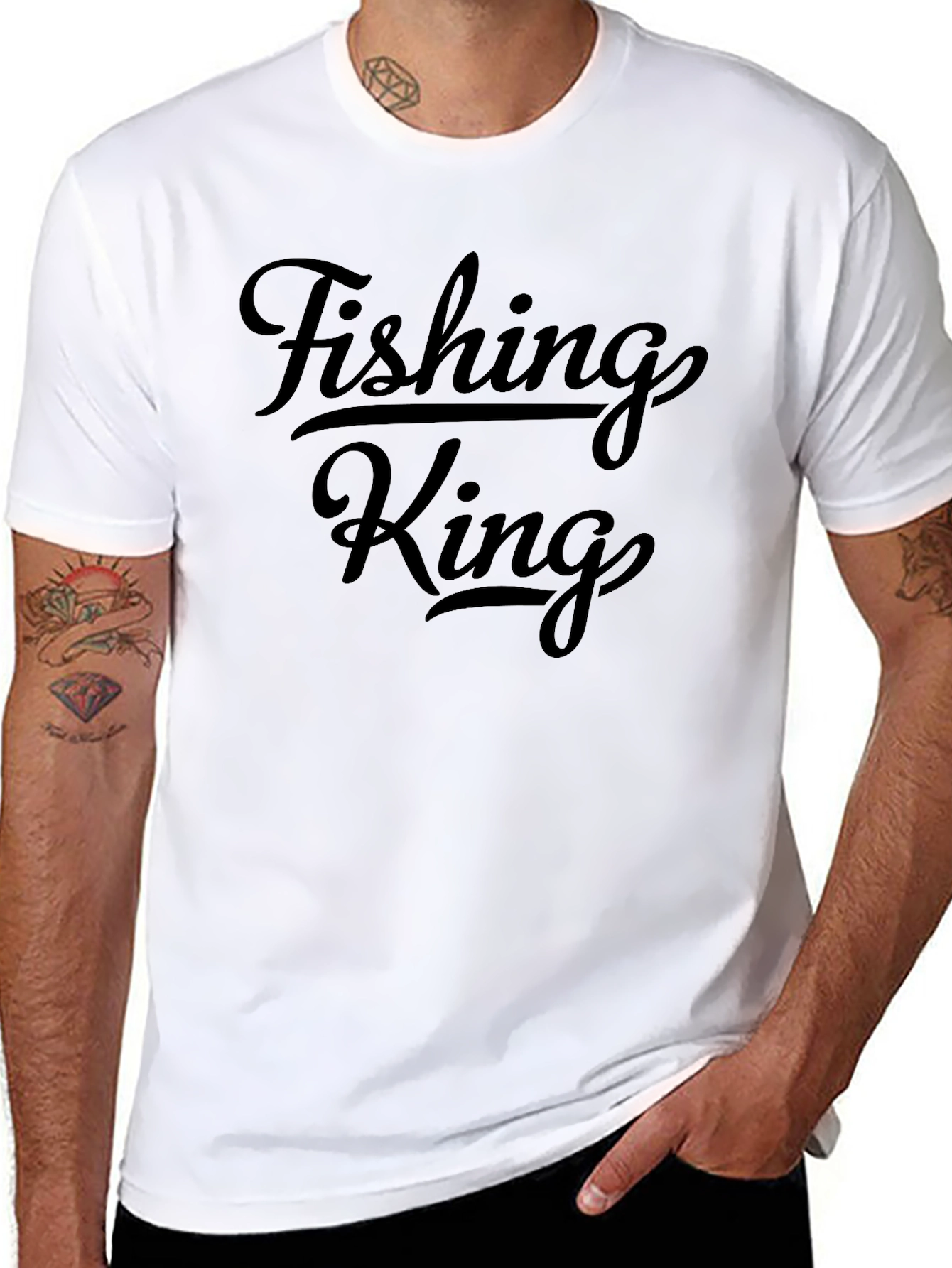 Fishing King Graphic Tee - Mens Black T-Shirt