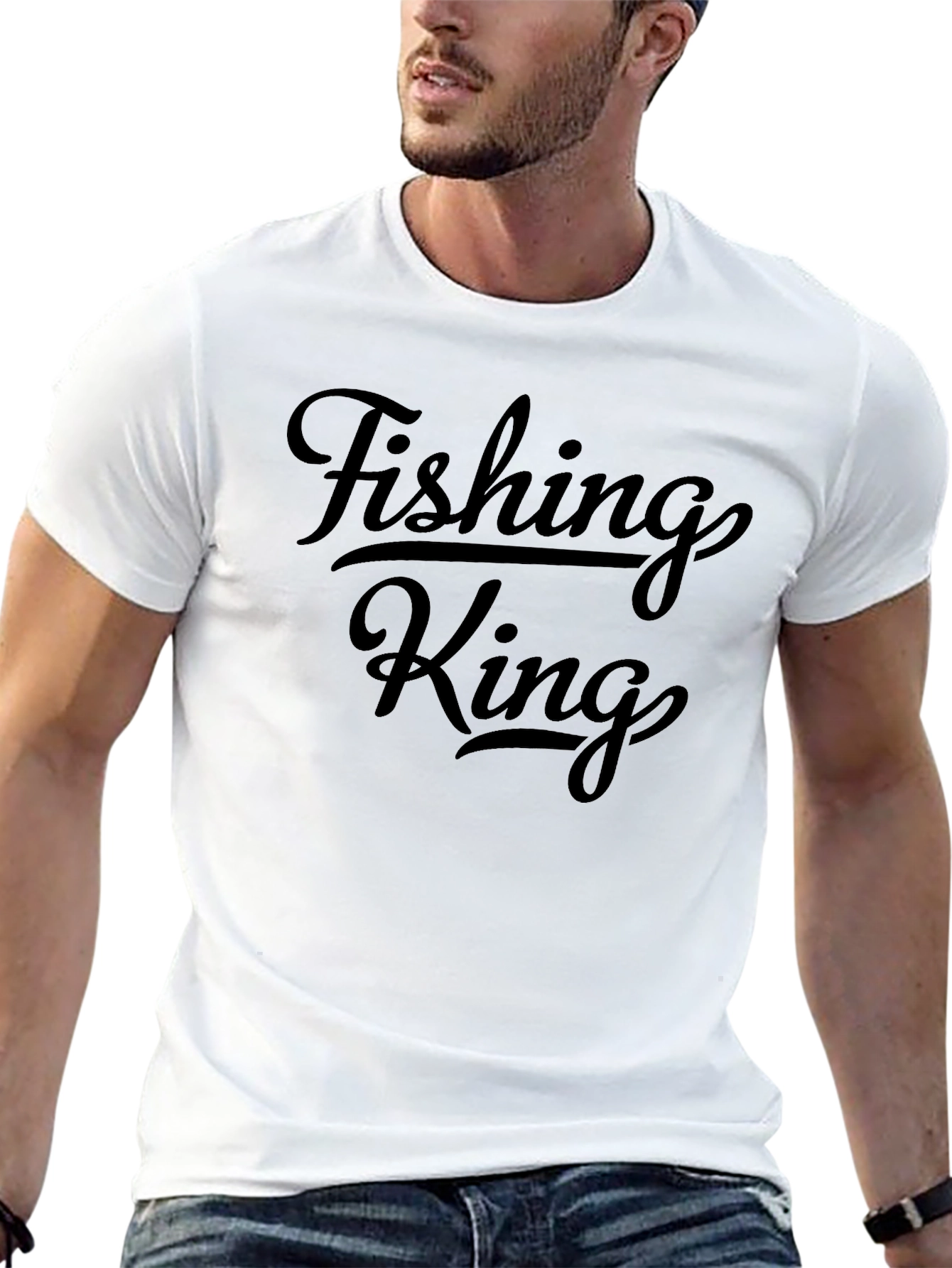 Fishing King Graphic Tee - Mens Black T-Shirt