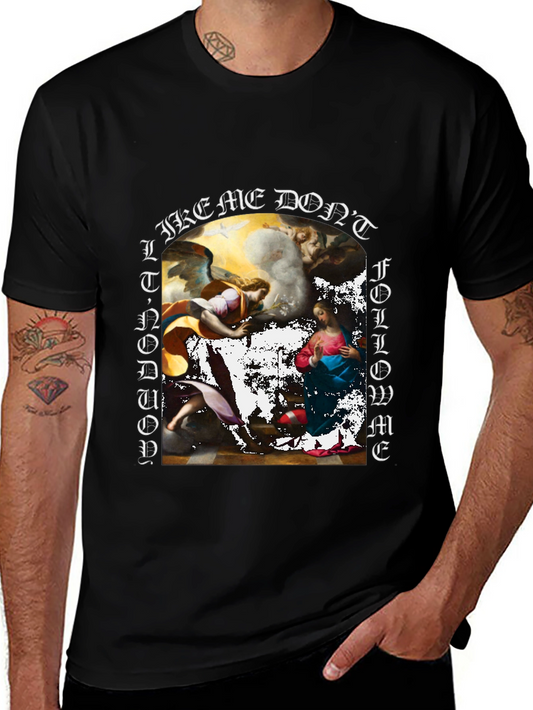Art Graphic Print Black T-Shirt