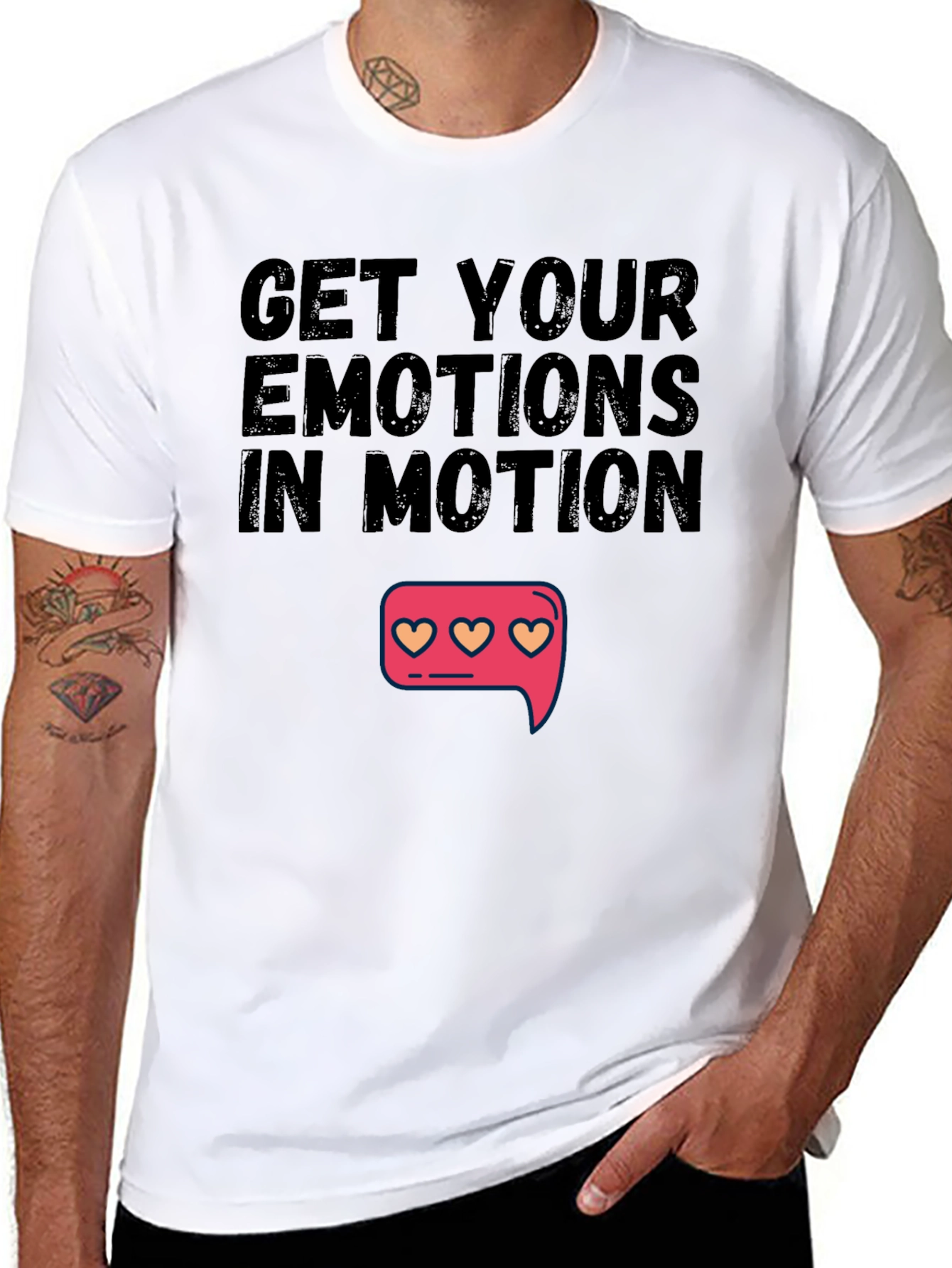 Get Your Emotions In Motion Black T-Shirt