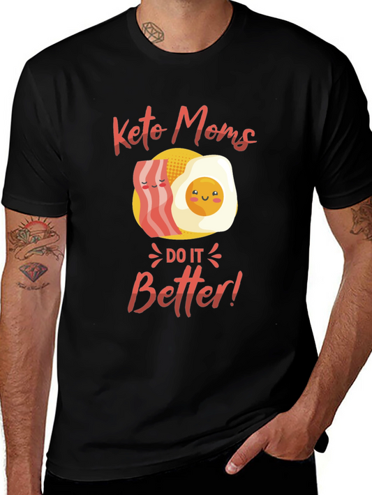 Keto Moms T-Shirt: Bacon & Egg Design