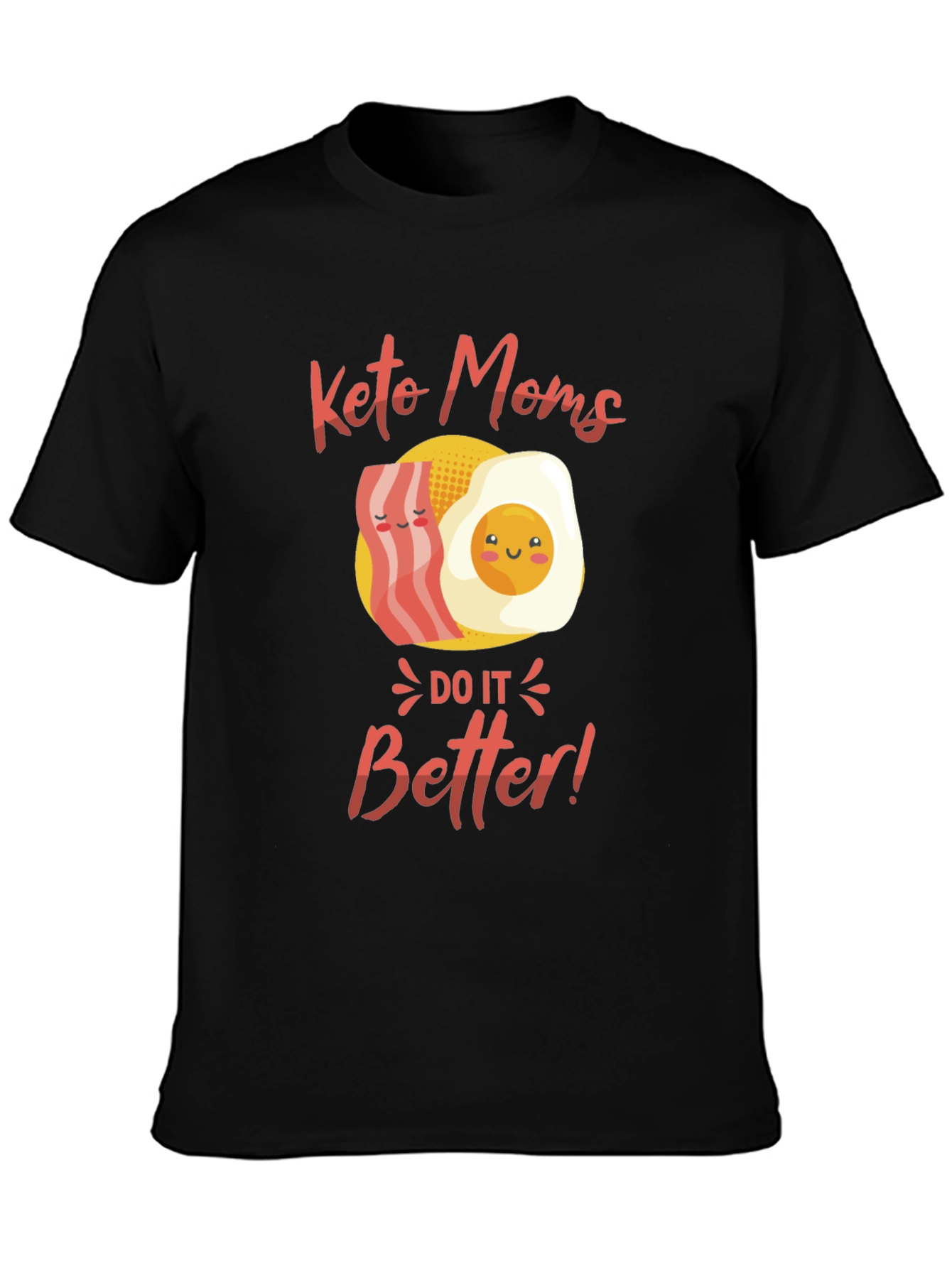 Keto Moms T-Shirt: Bacon & Egg Design