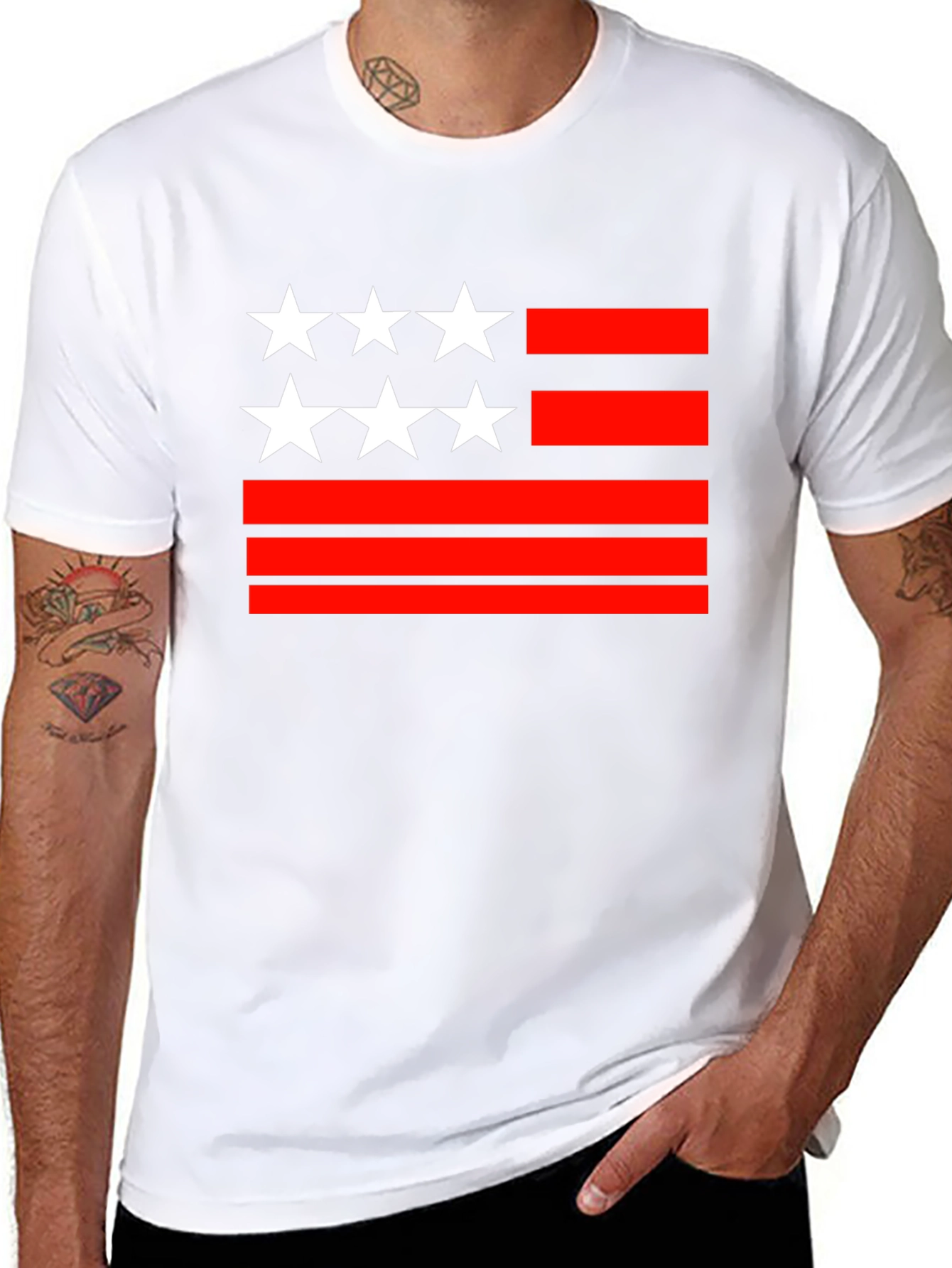 Stars & Stripes Graphic Tee - Patriotic Style