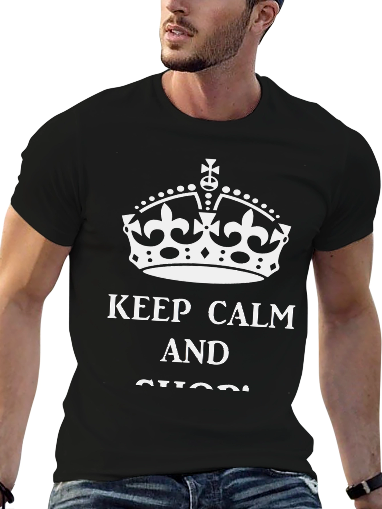 Keep Calm Graphic T-Shirt - Black